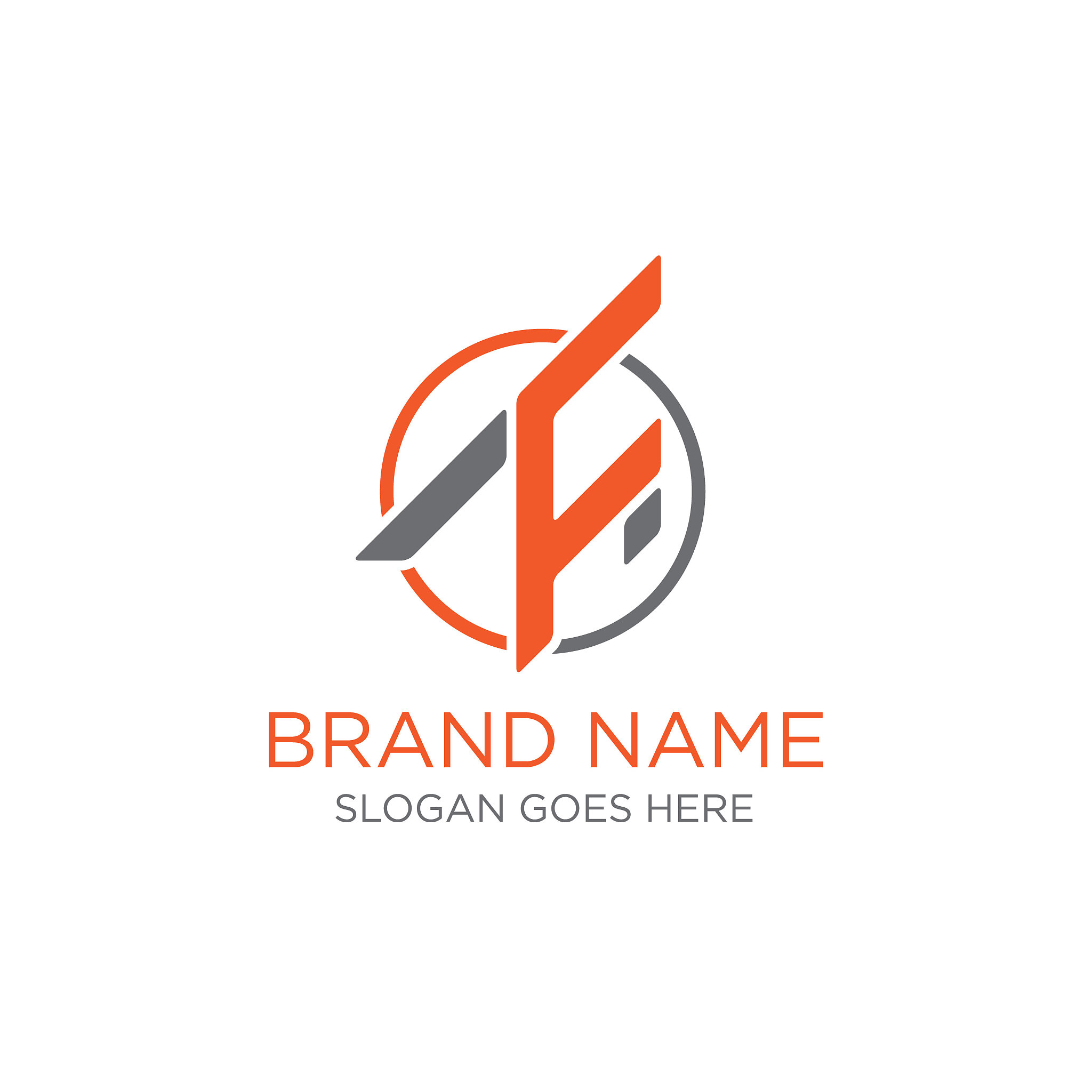 creative and modern mf or fm logo design template vector eps