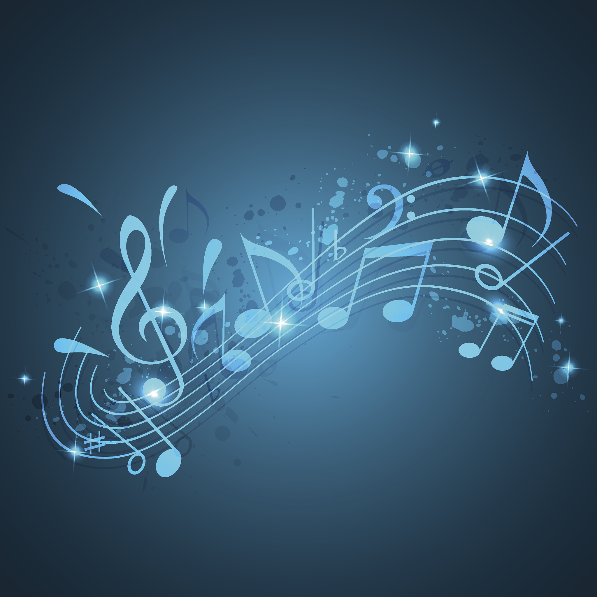 blue music background