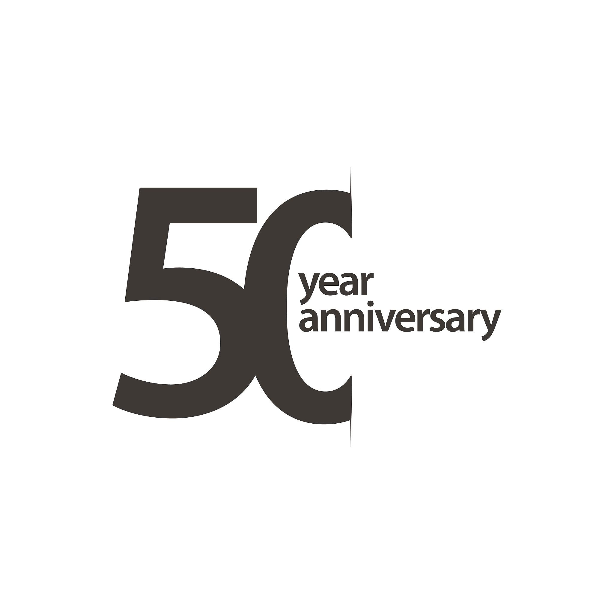 50 year anniversary vector template design illustration