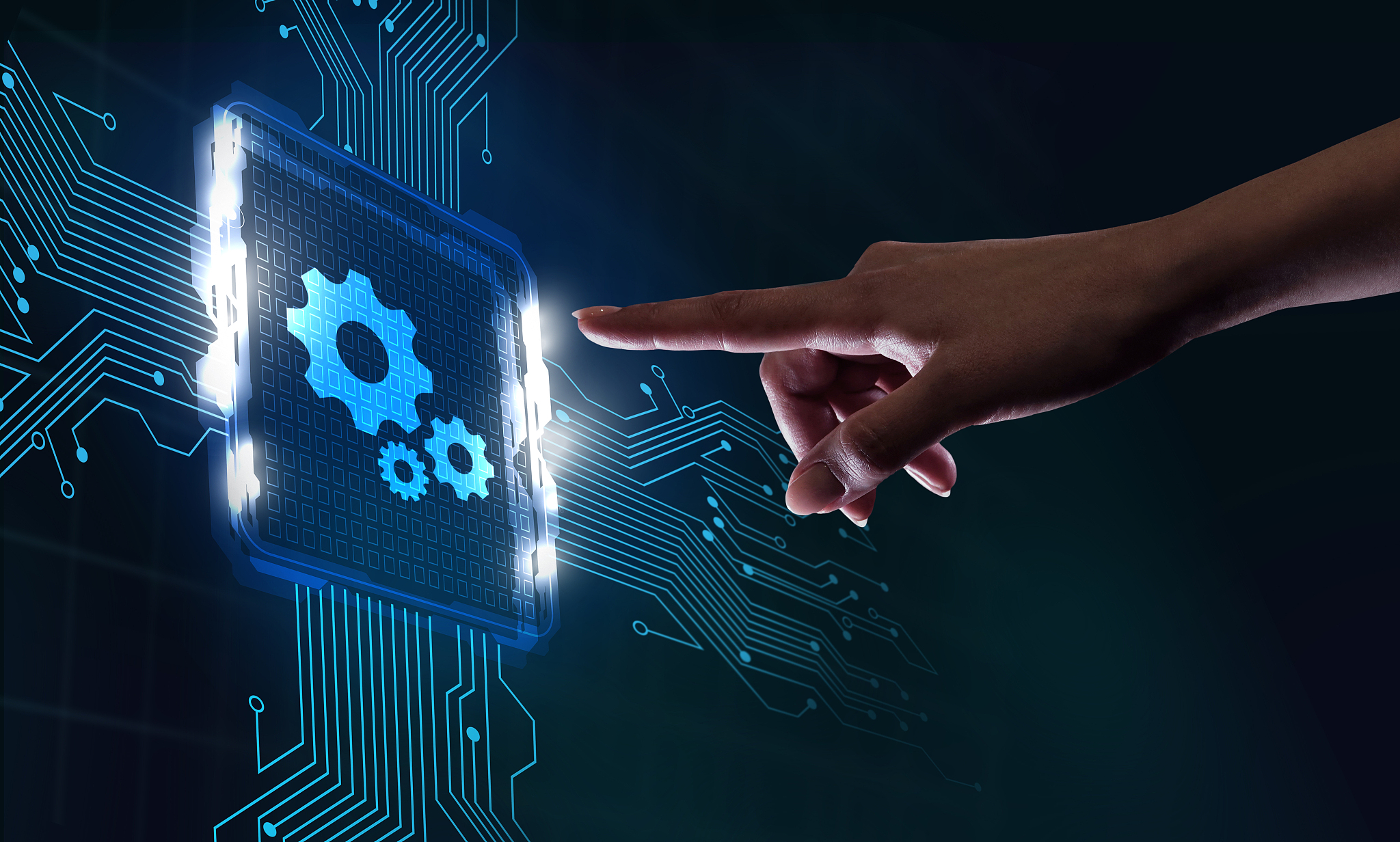 business, technology, internet and network concept. automation s