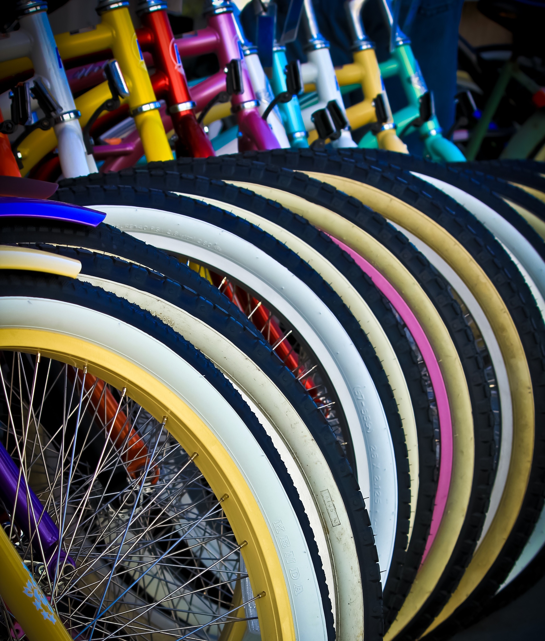 colorful bikes