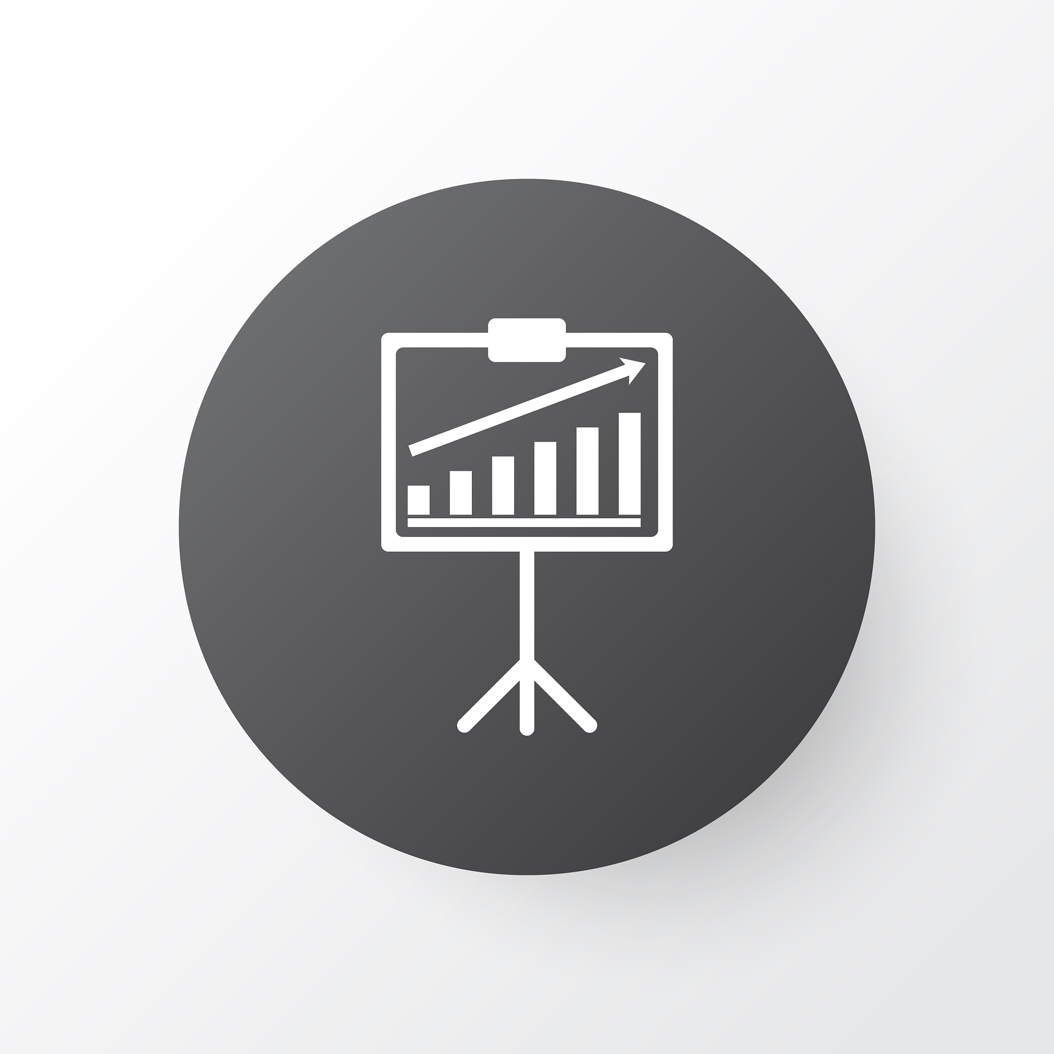 statistical presentation icon symbol premium