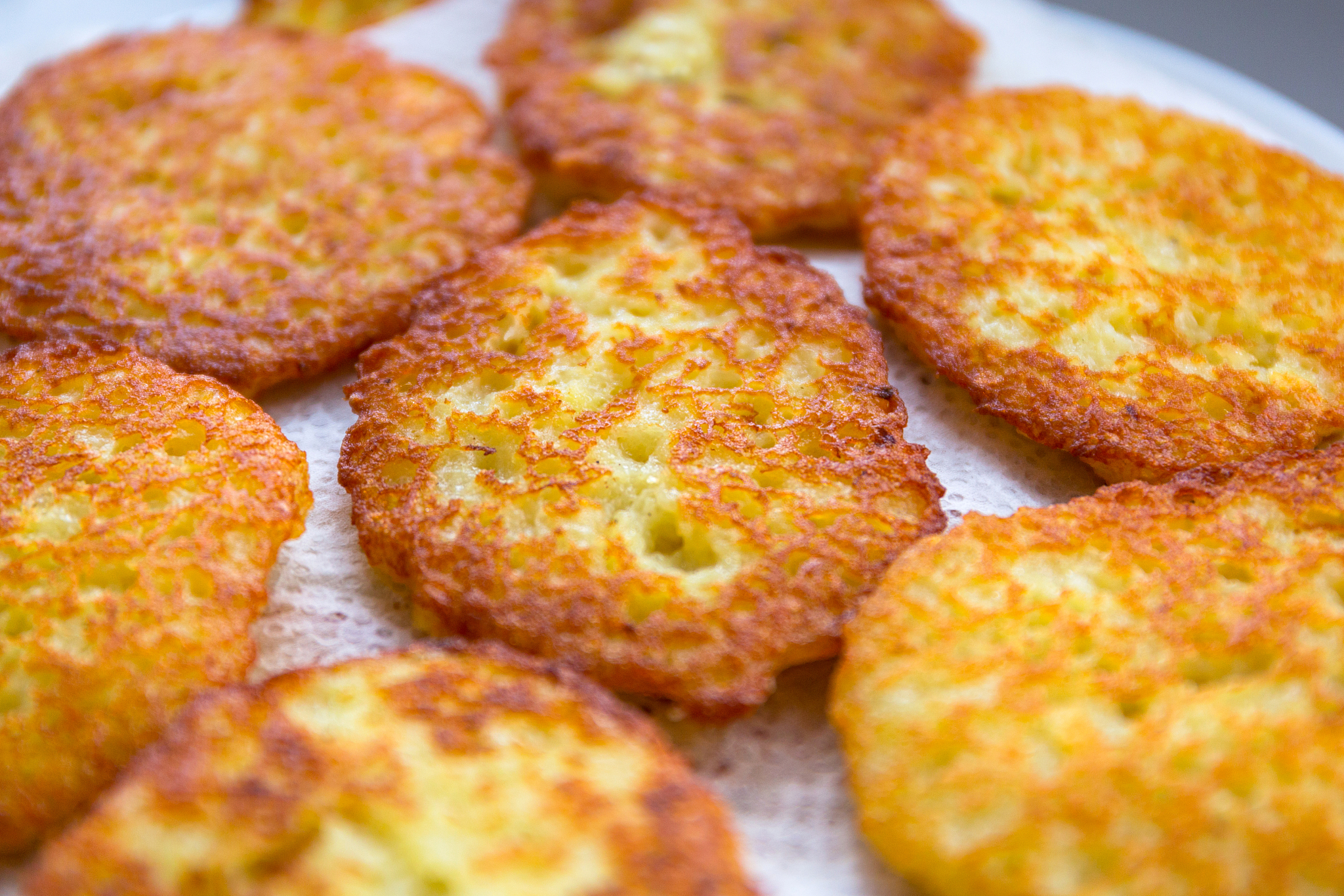 freshly fried hash browns