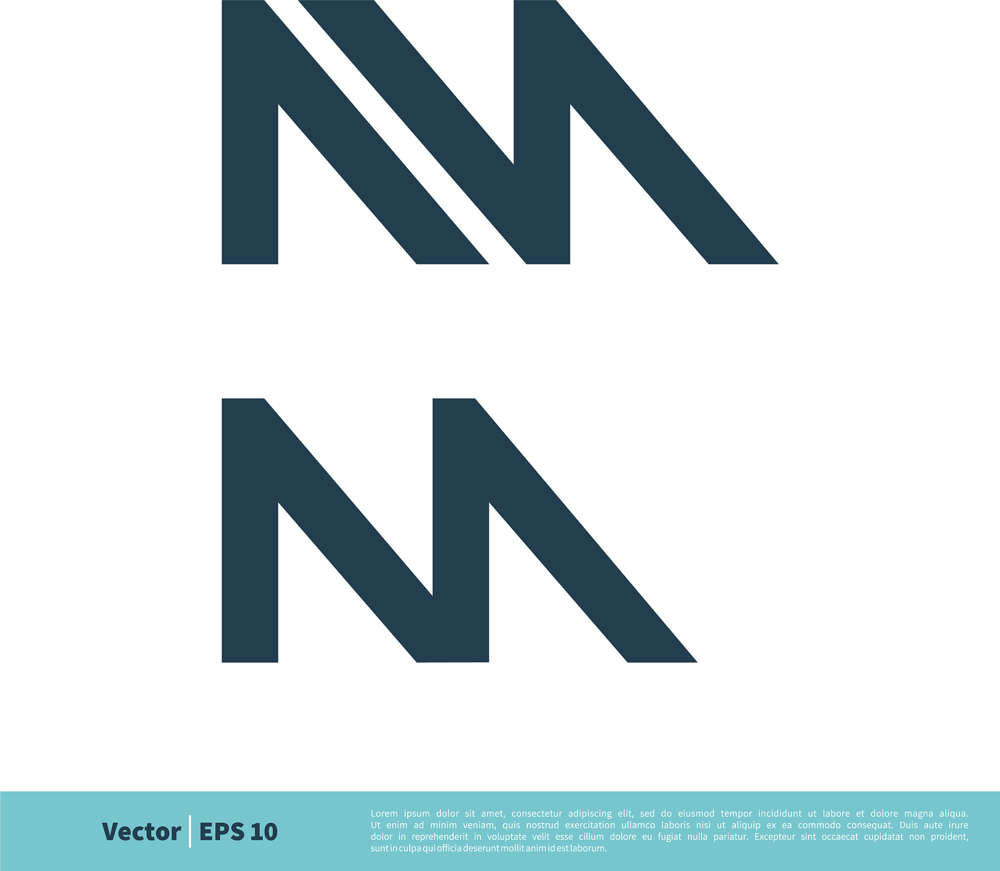 letter m icon logo template design eps 10