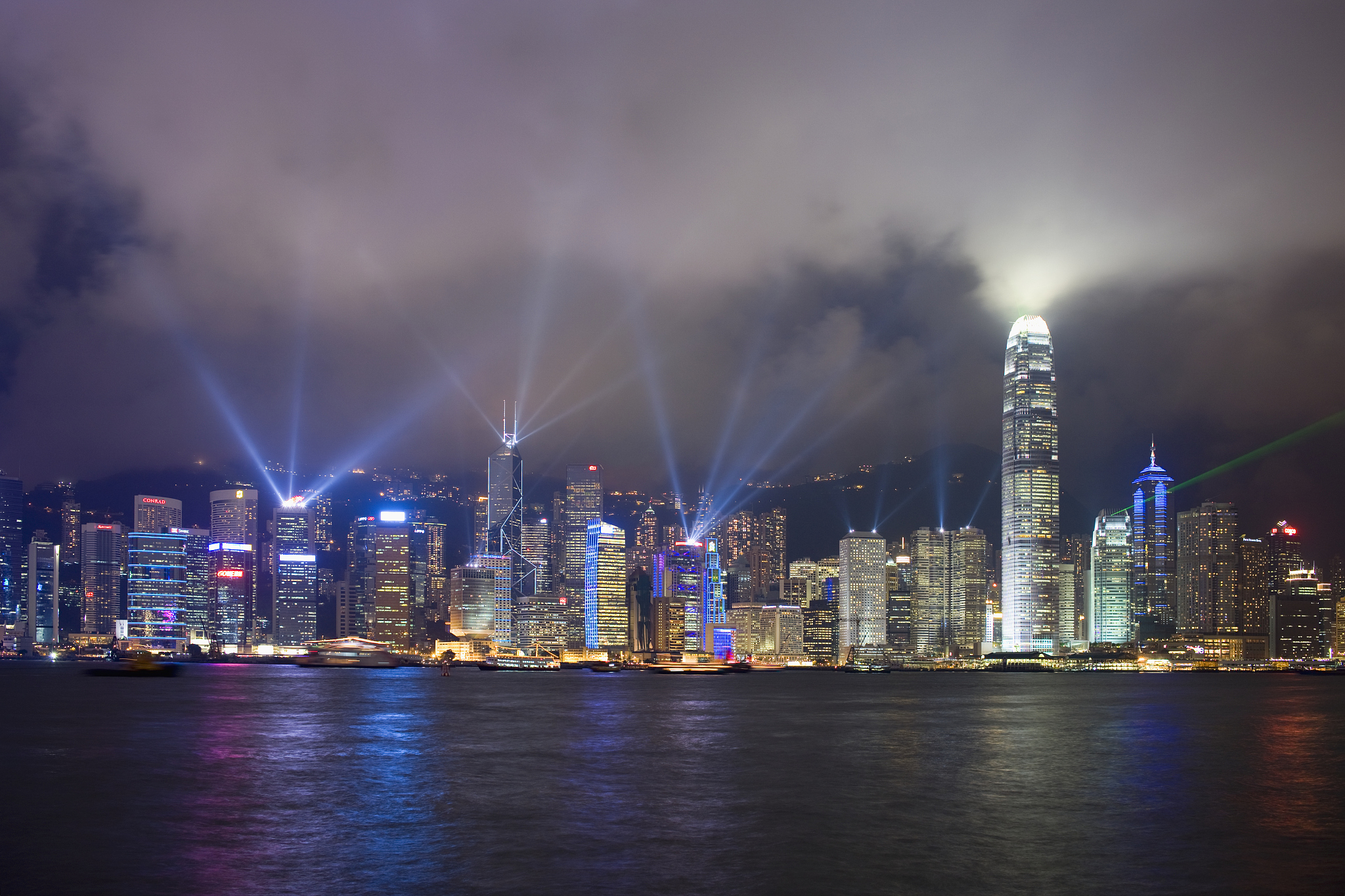 hong kong skyline viewed from kowloon