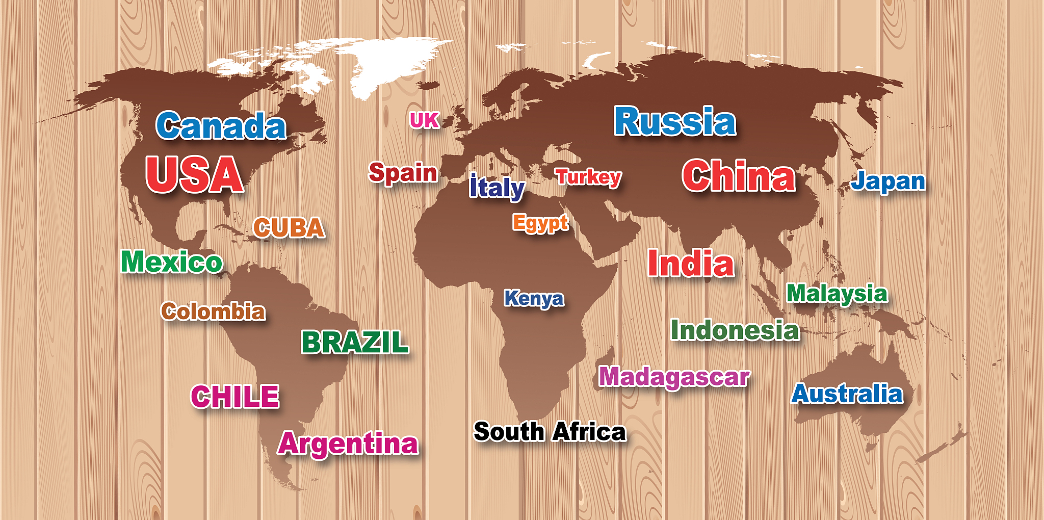 world countries map