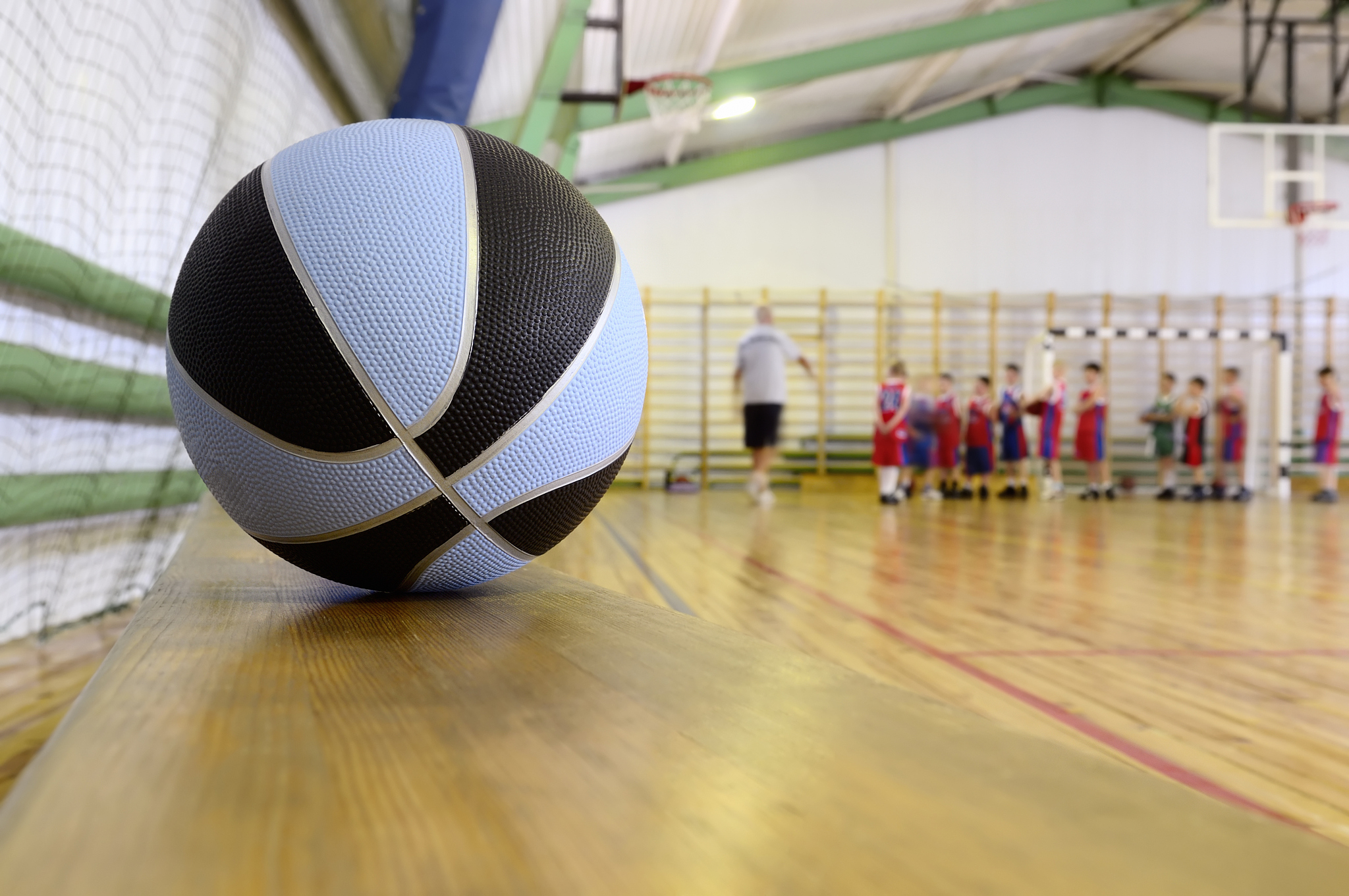 basketball in sports hall.
