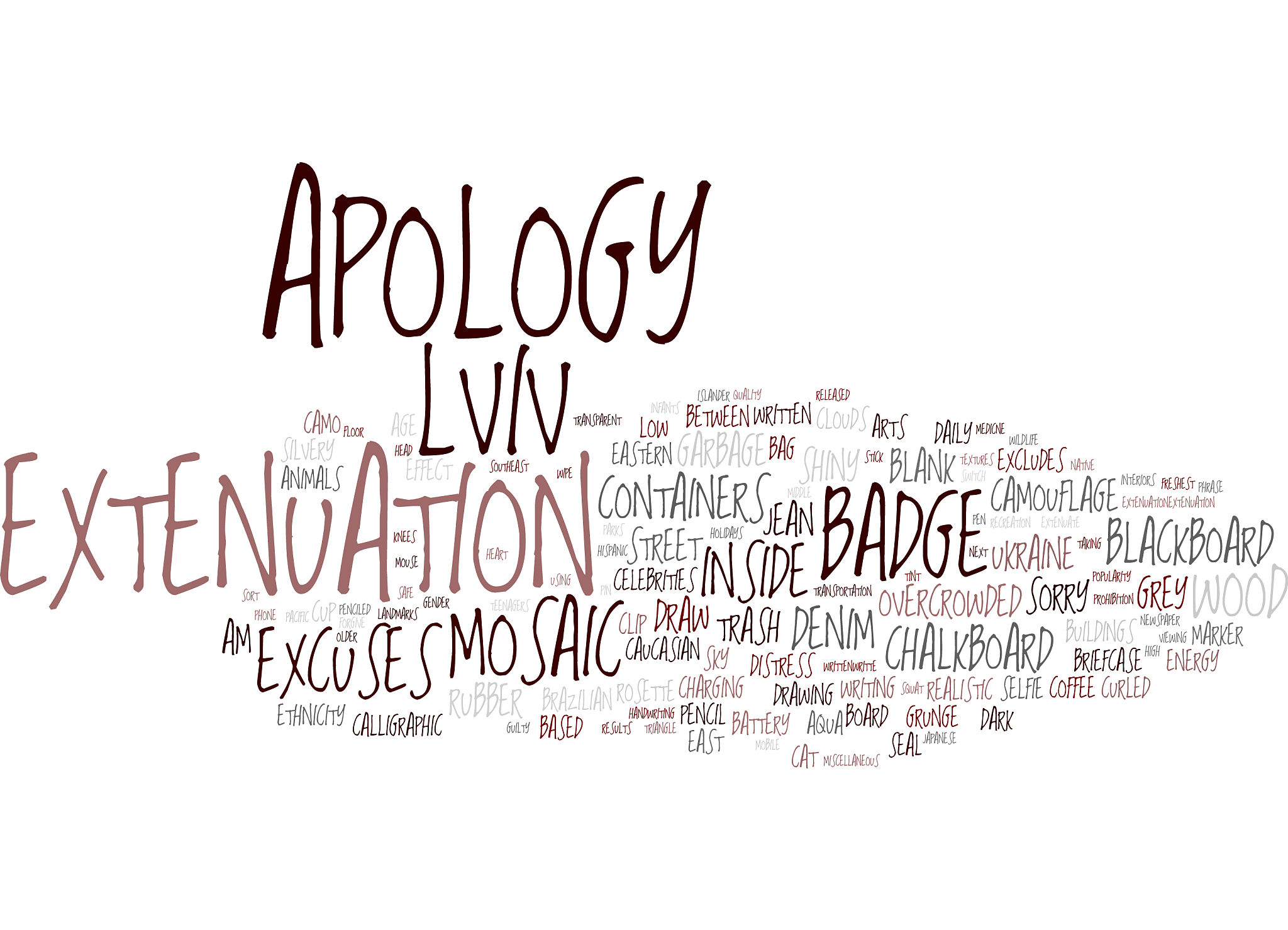 extenuation word cloud concept