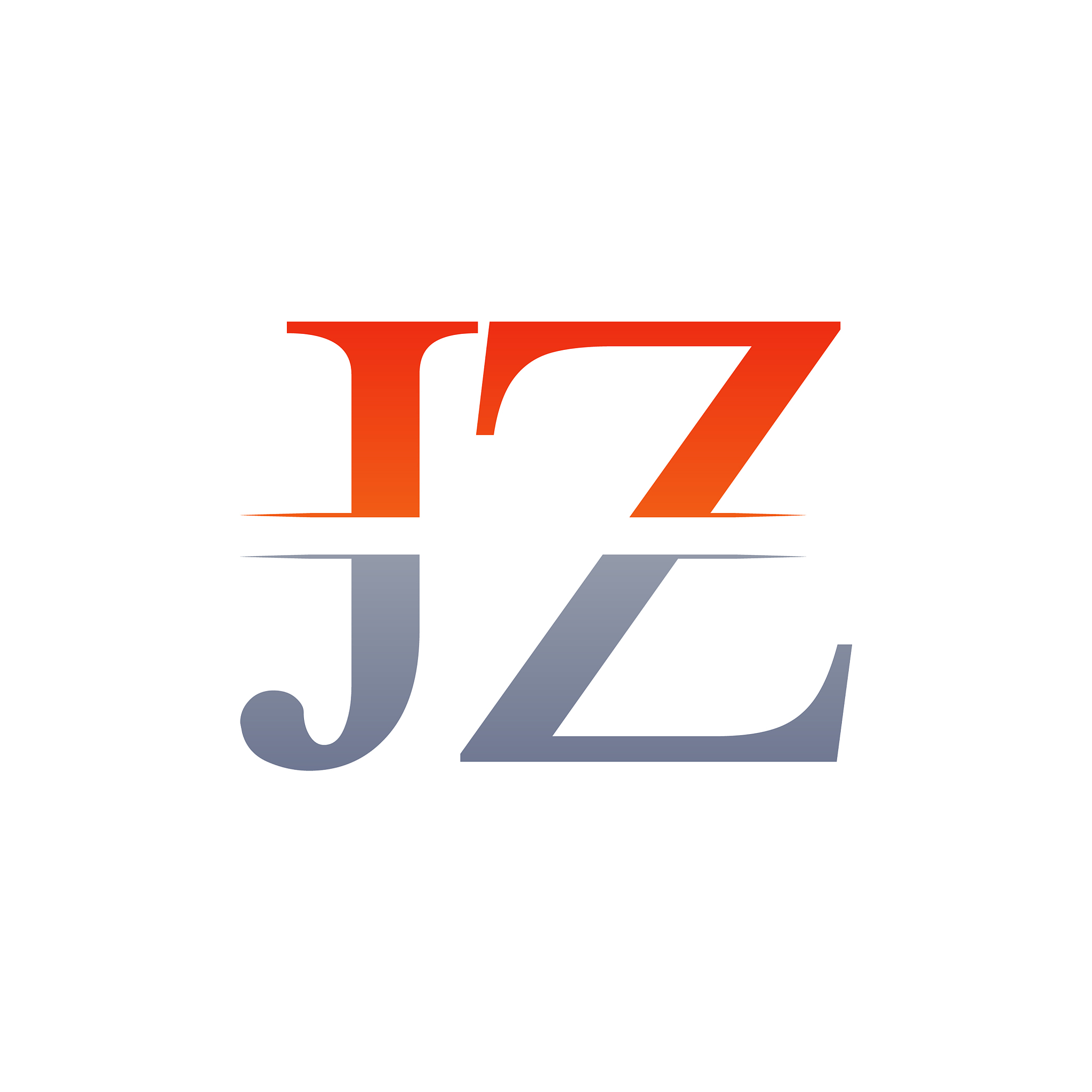 jz letter type logo design template abstract