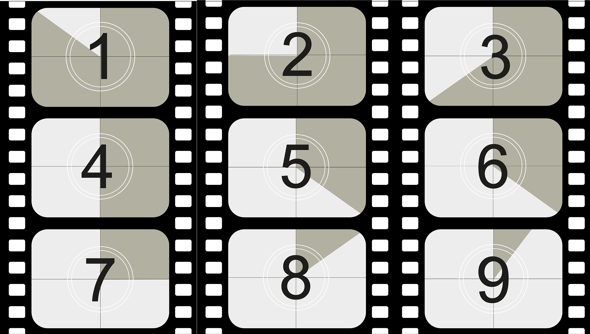 movie countdown vintage silent film and blank