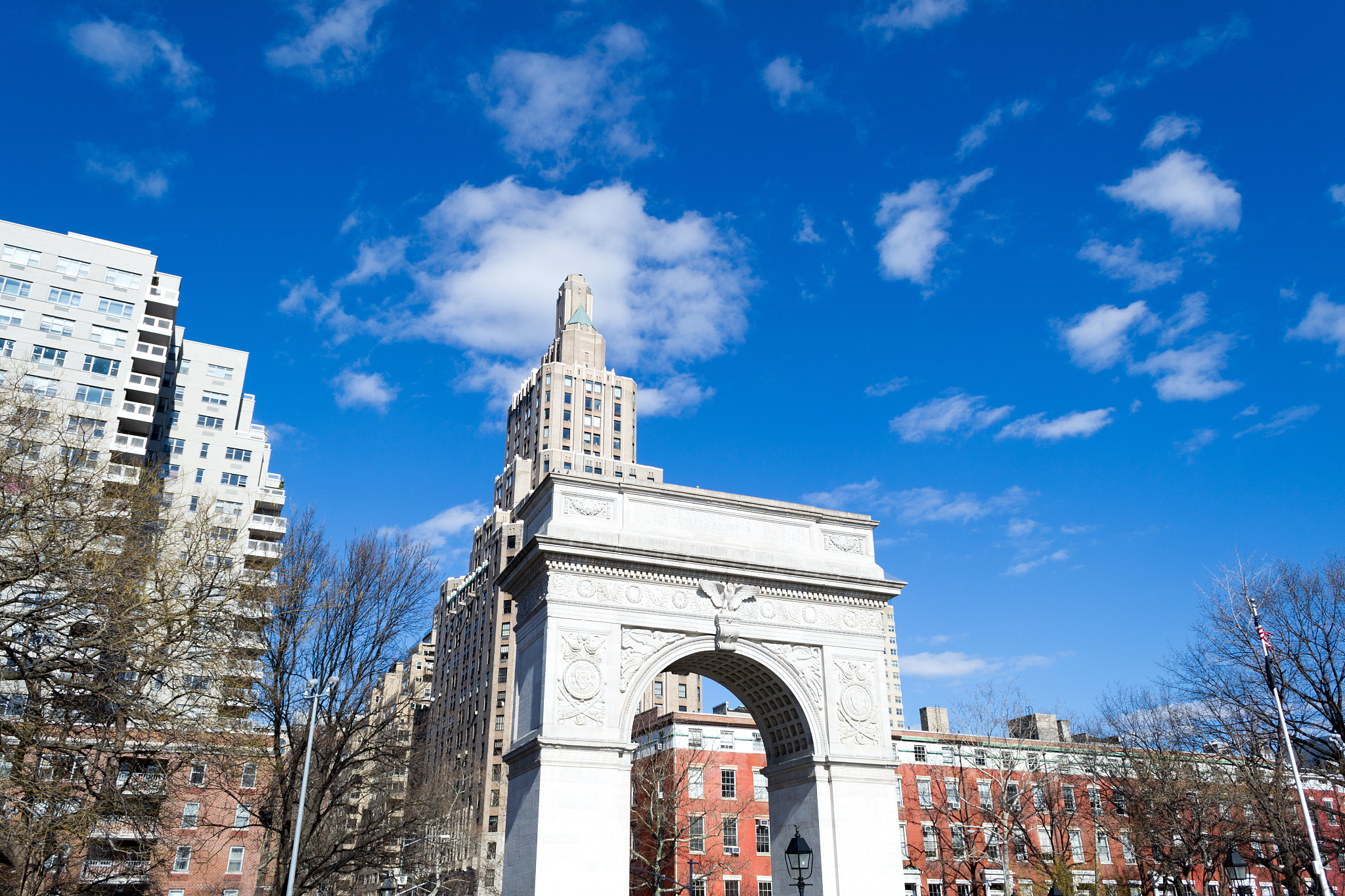 arch in washington square park in greenwich village in nyc