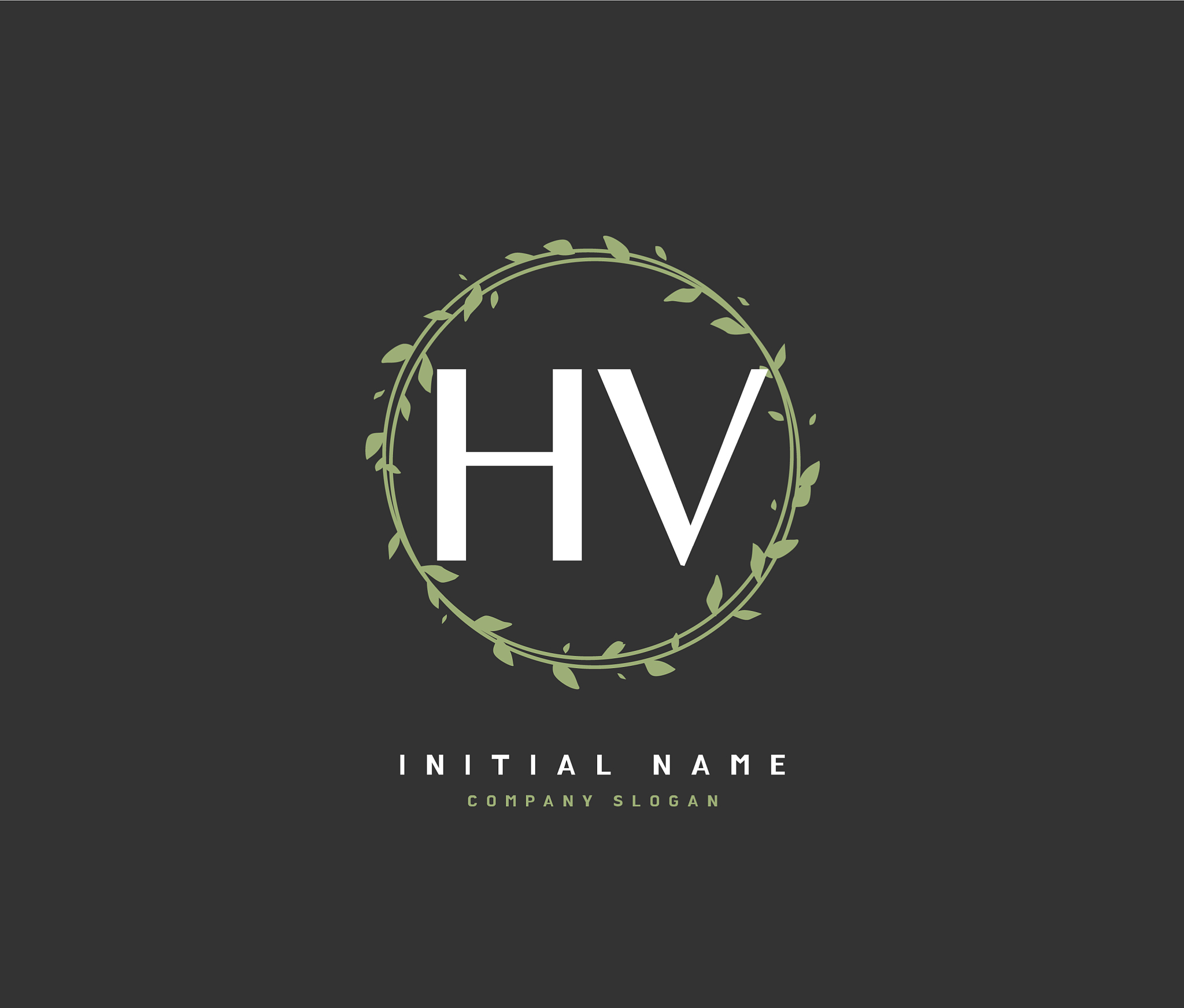 h v hv beauty initial logo handwriting logo of
