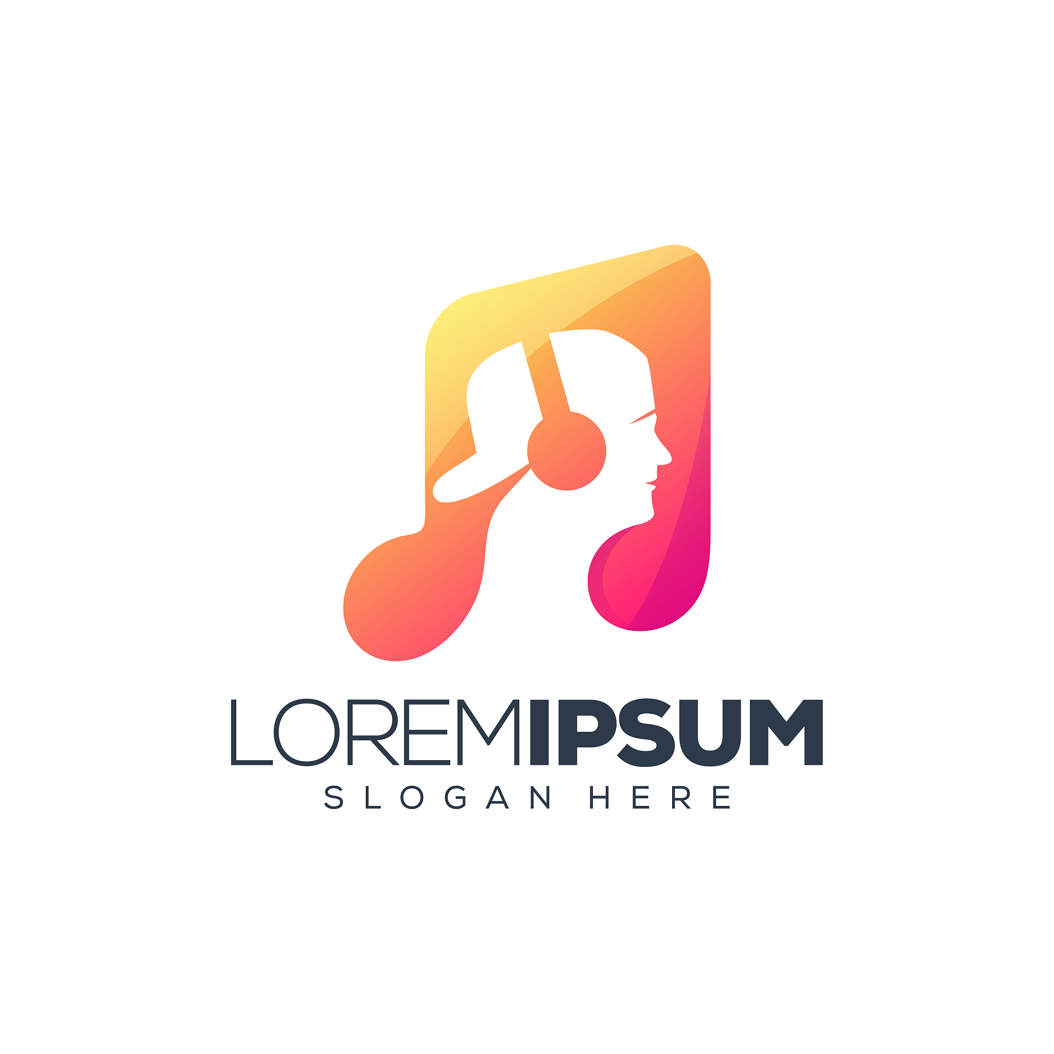 music logo design vector illustration