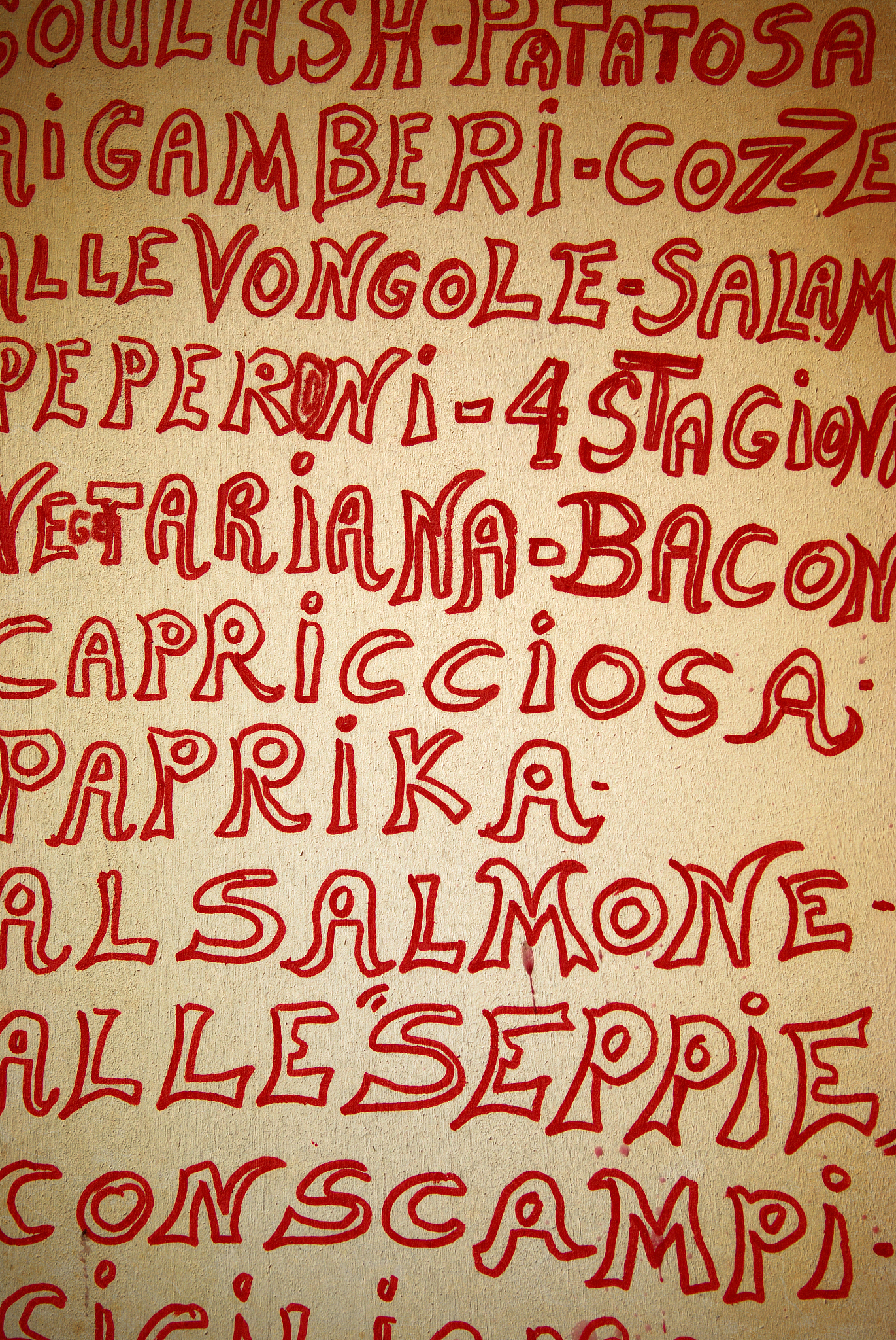restaurant board menu