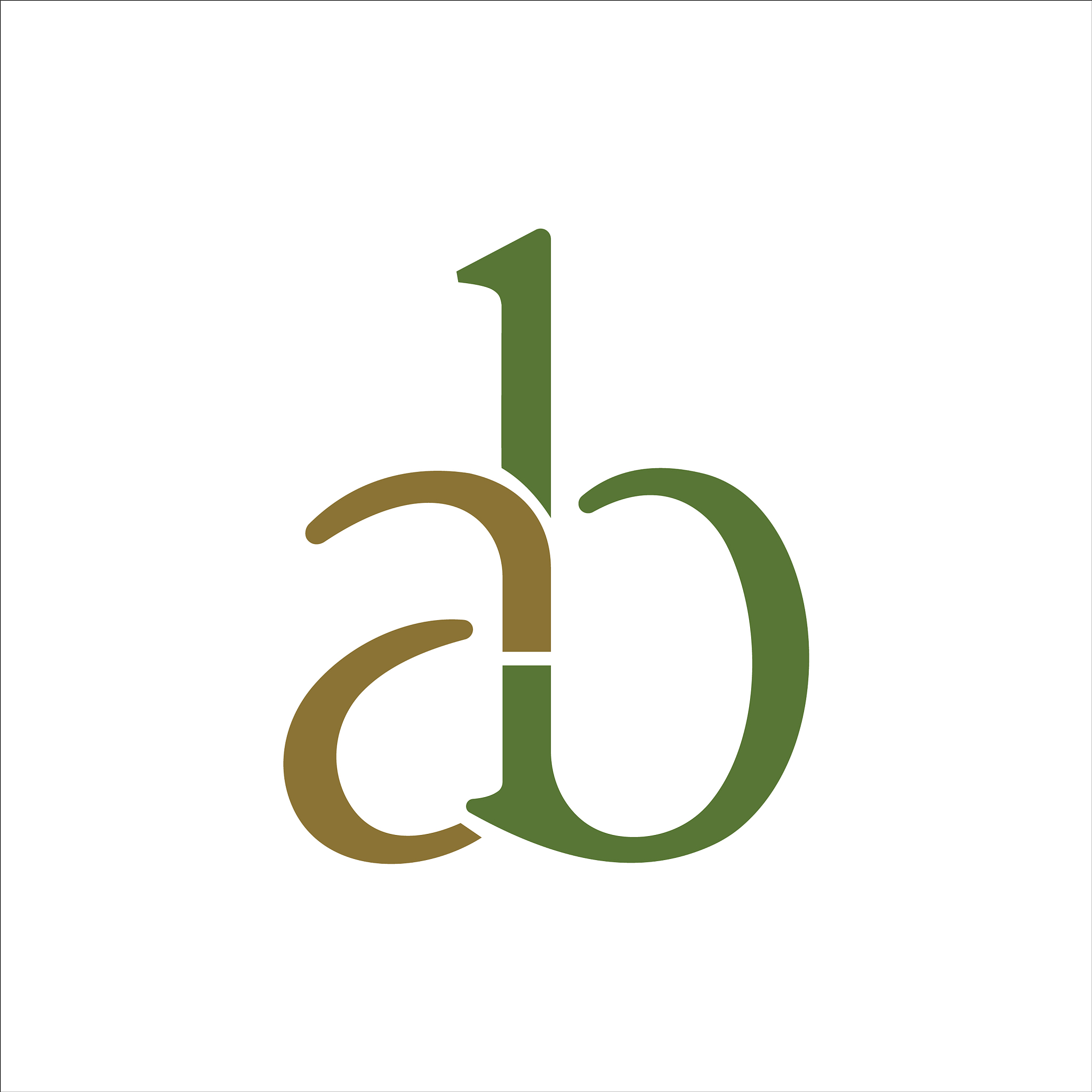 initial letter ab or ba logo design template