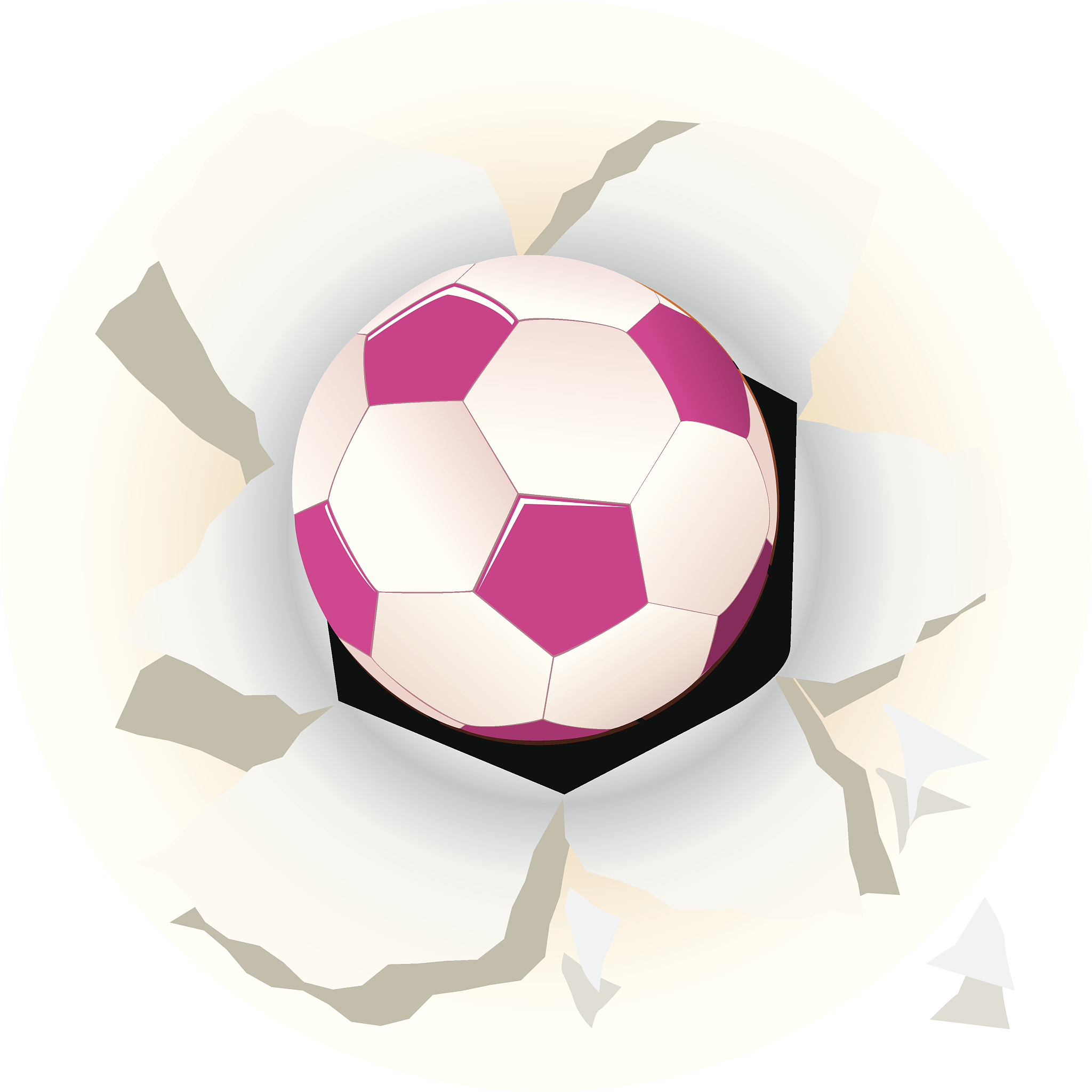 pink soccer ball