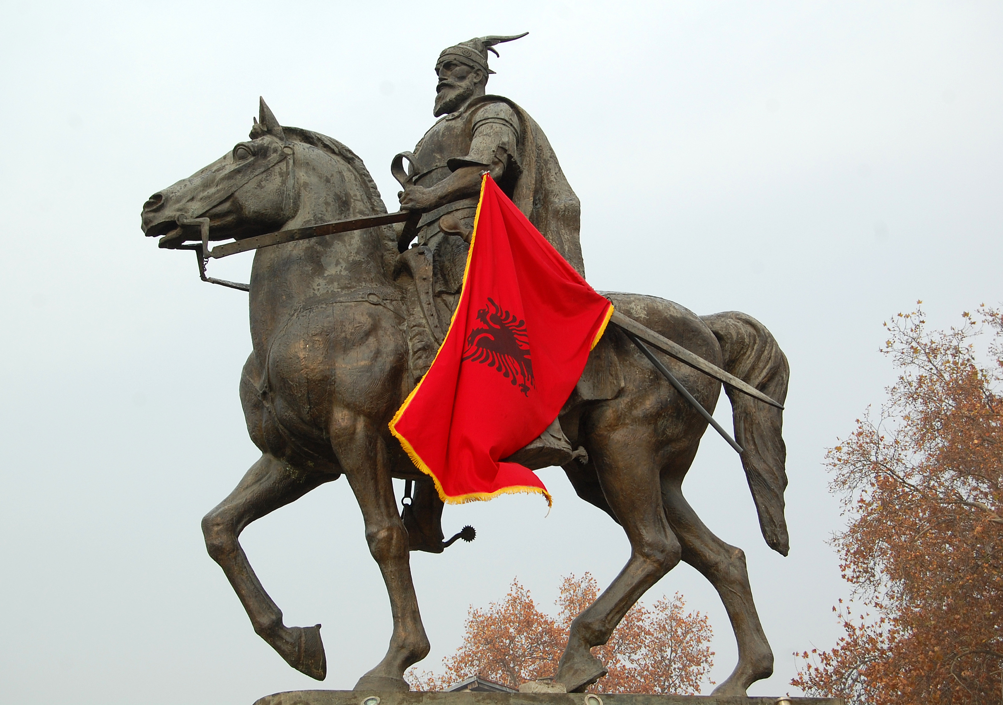 skenderbey statue, skopje , macedonia
