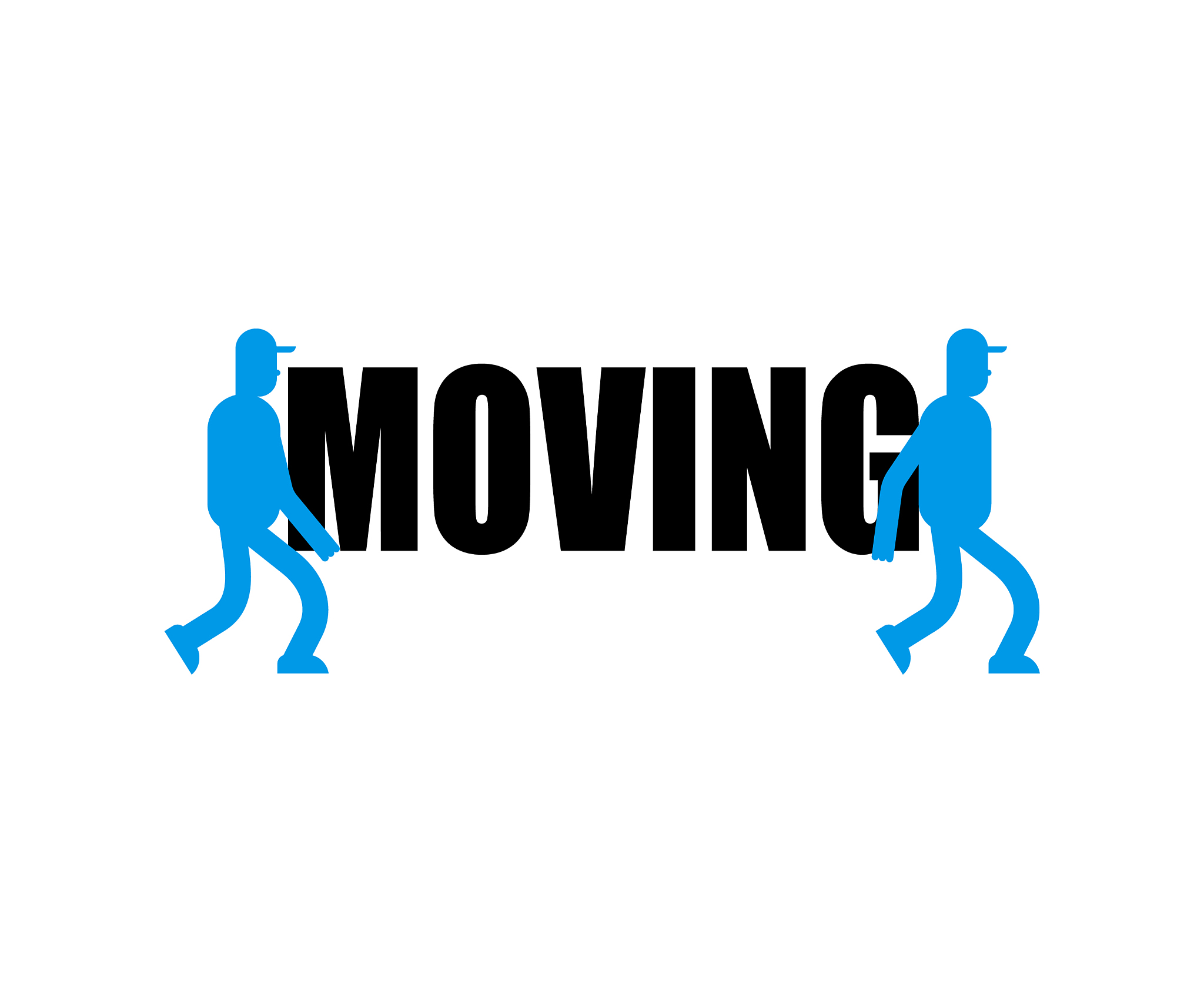 moving service logo delivery sign two movers