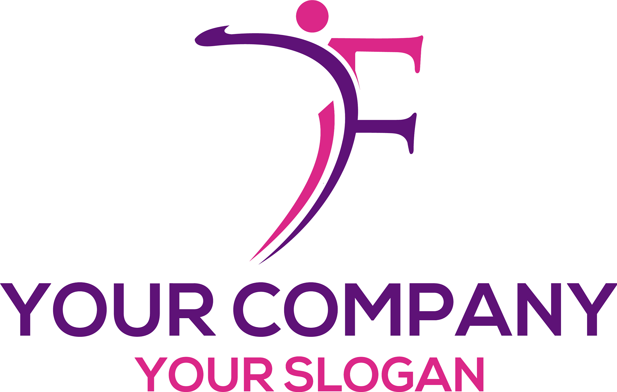 f gym and wellness logo design