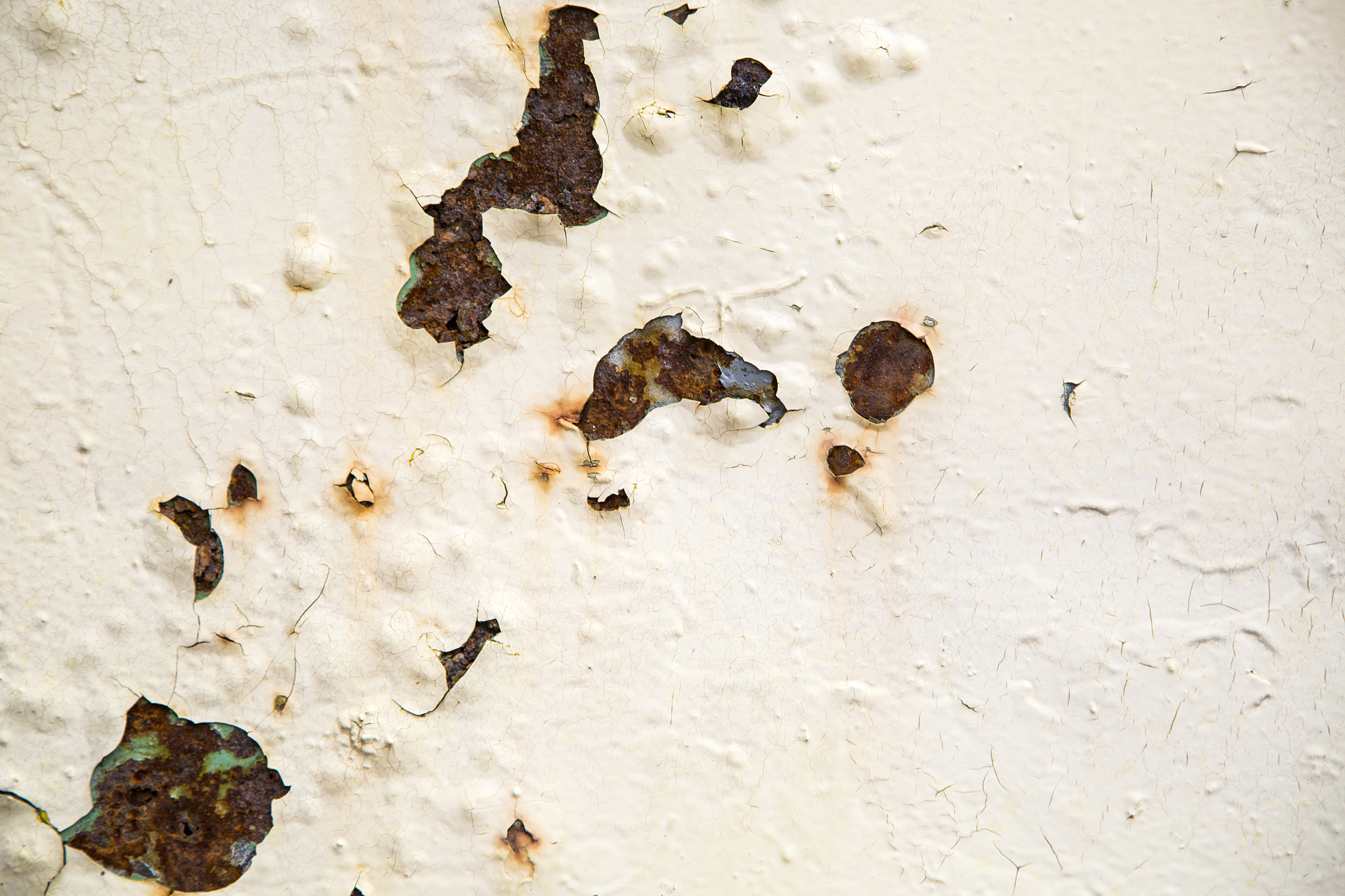 old cracked paint and rusty