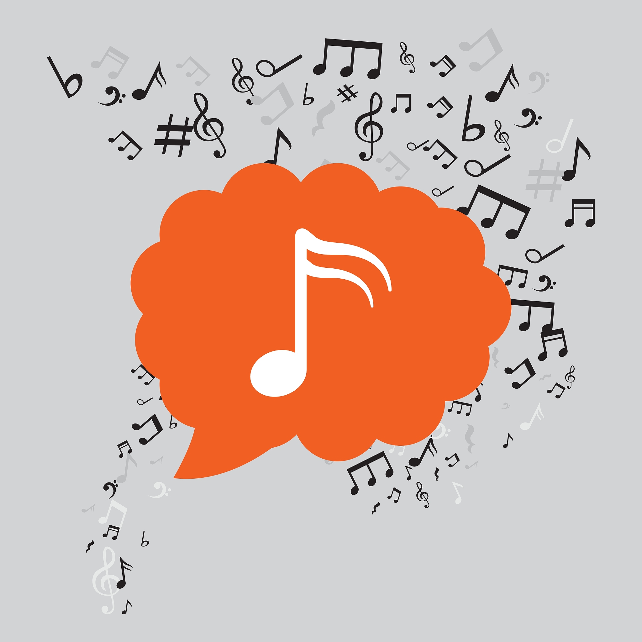 music notes sound art