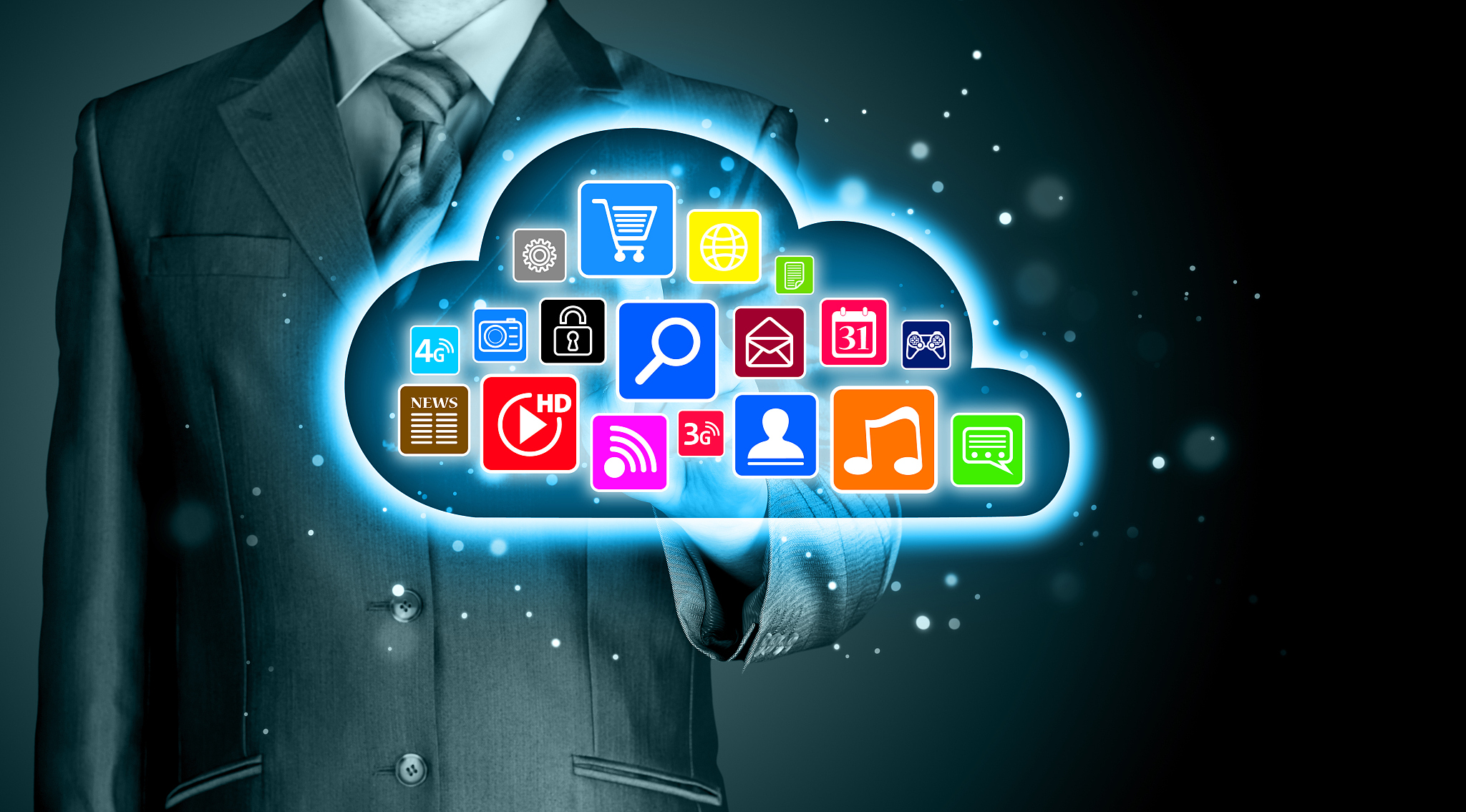 cloud computing touchscreen interface
