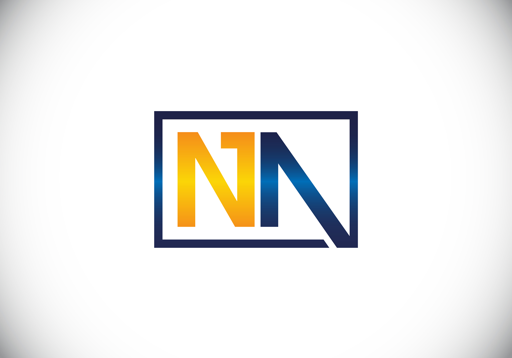 initial monogram letter n a logo design template