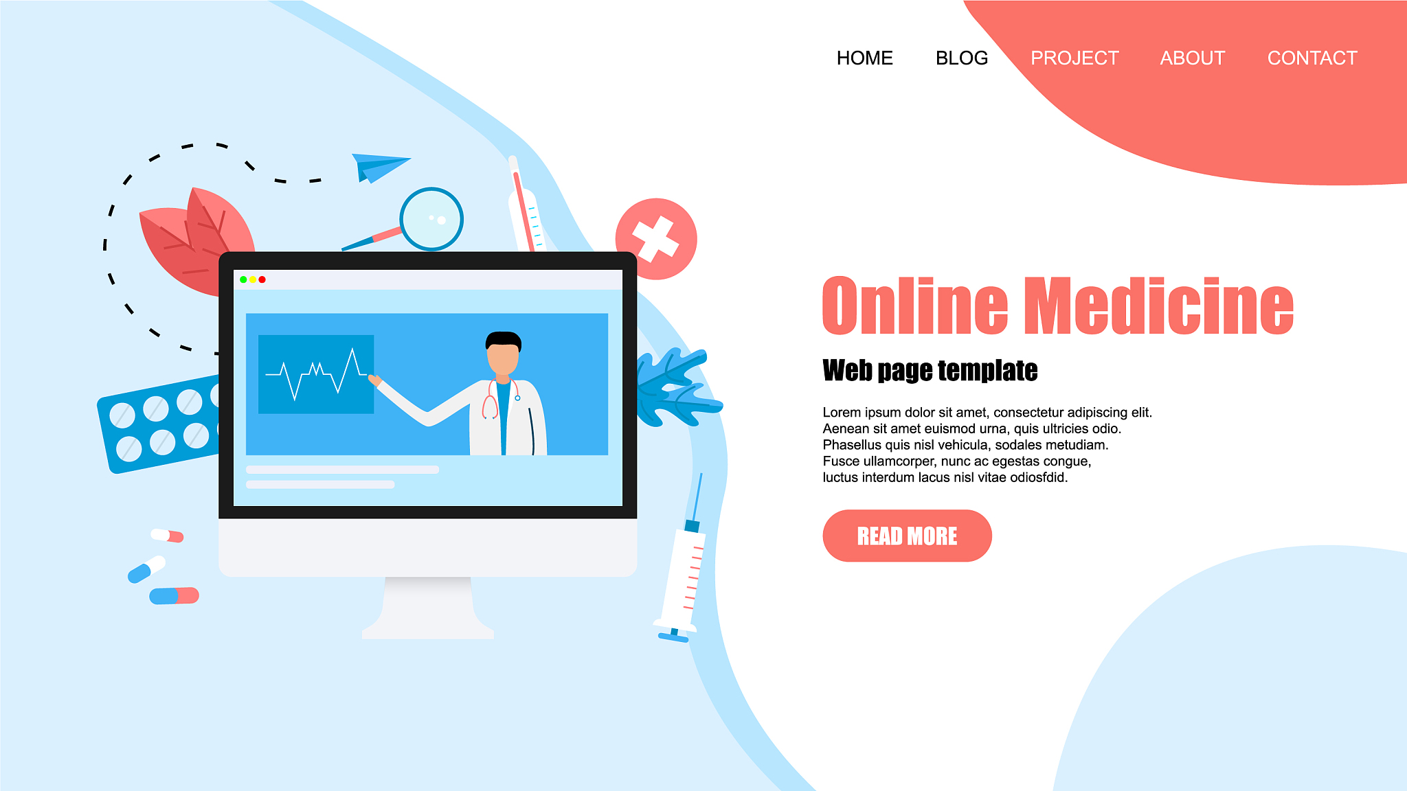 webpage template online medical consultation