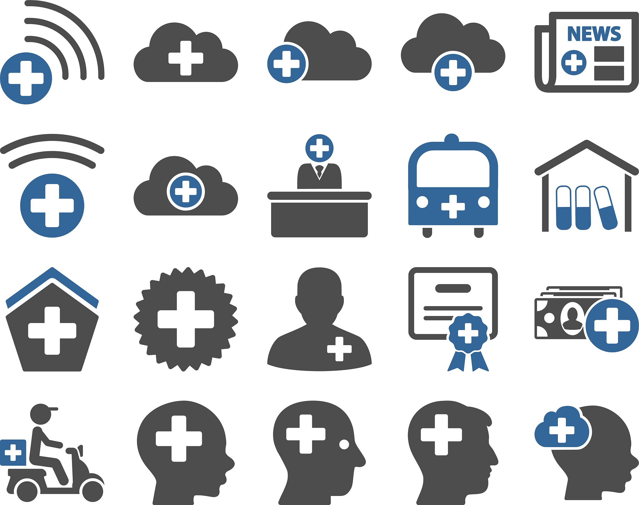 medical icon set