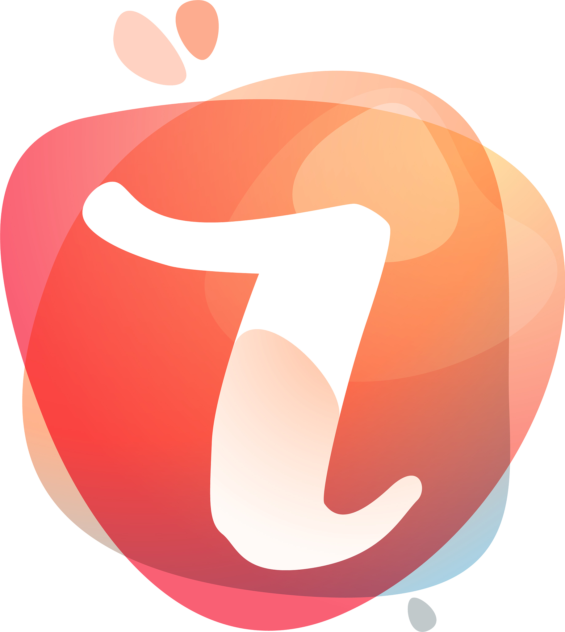 r letter logo at colorful watercolor splash