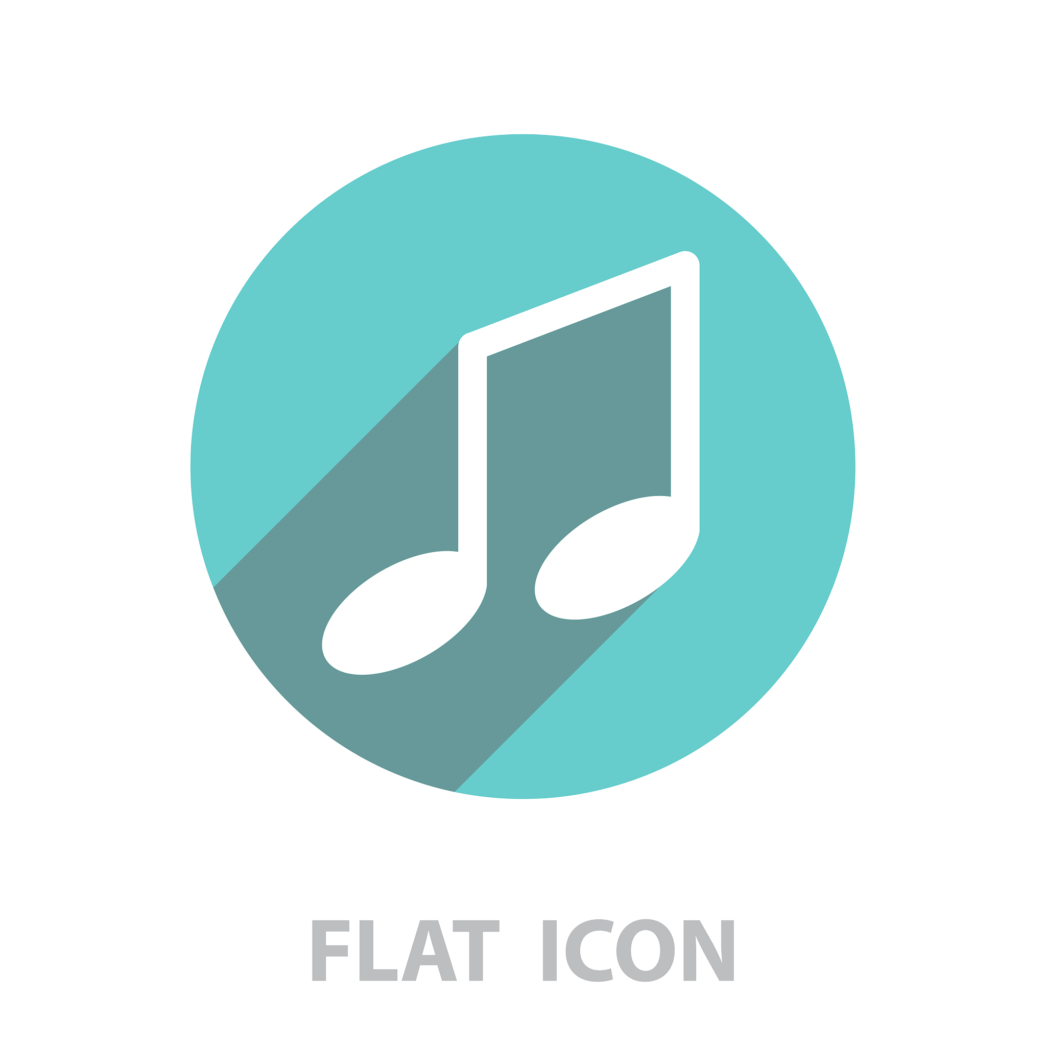 note (music) icon isolated. vector illustration