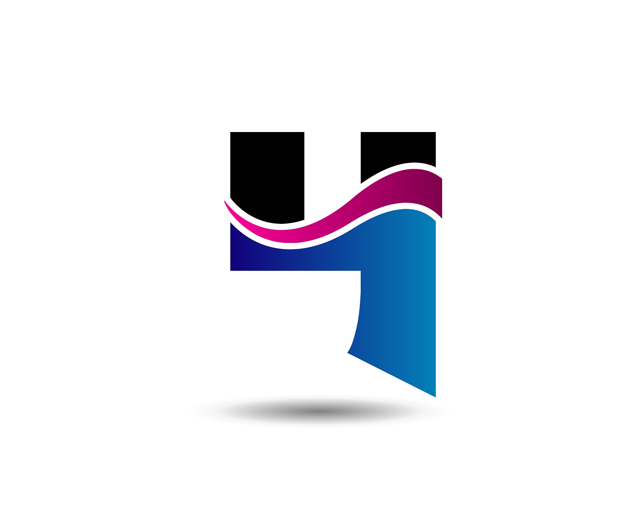 abstract number 4 logo symbol icon set