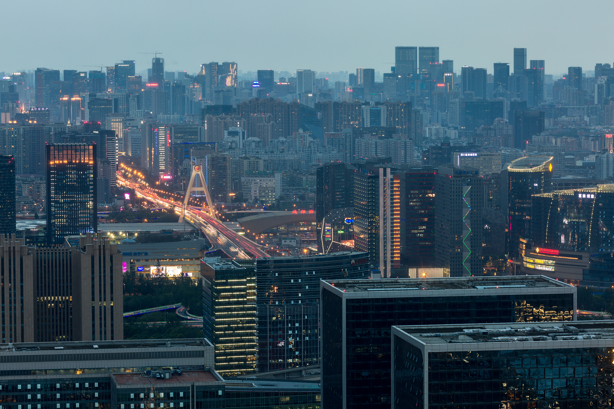 成都城南夜景