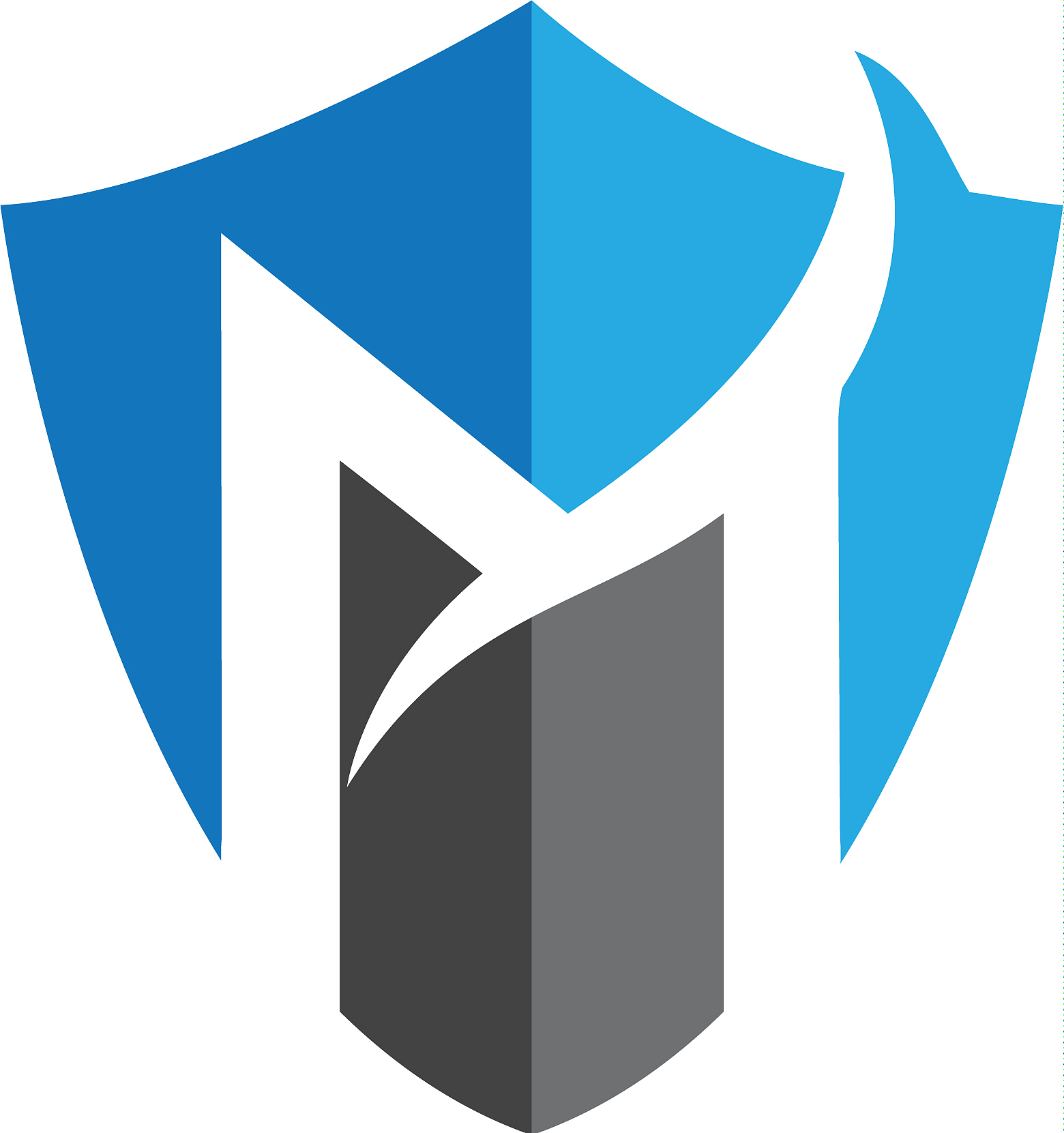 m letter logo template design