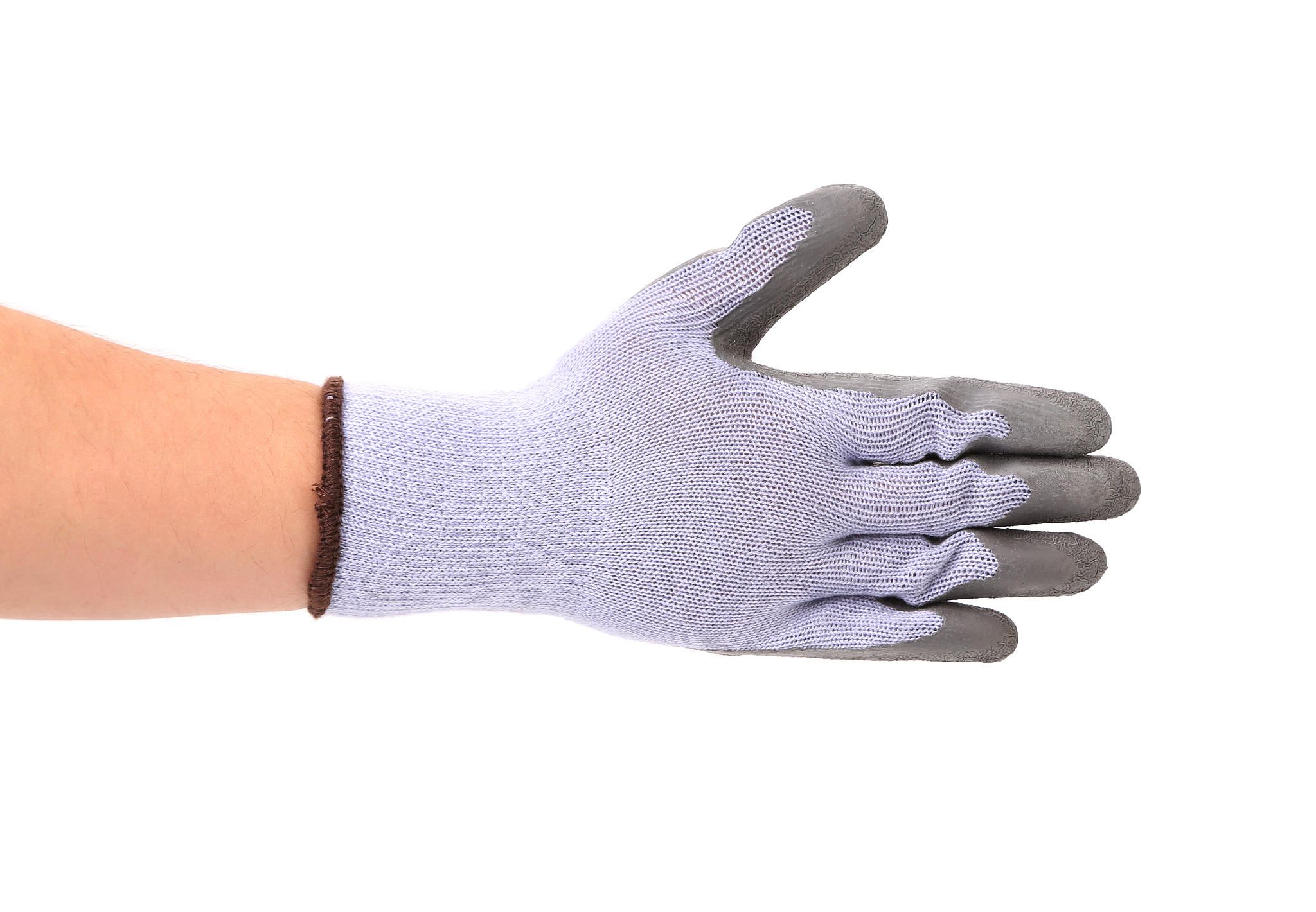working gloves on hands
