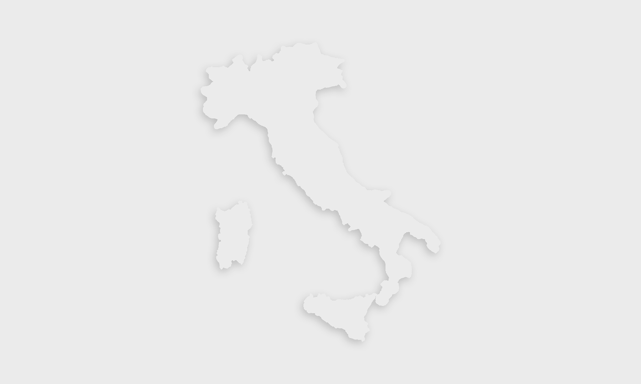 map italy on a white background