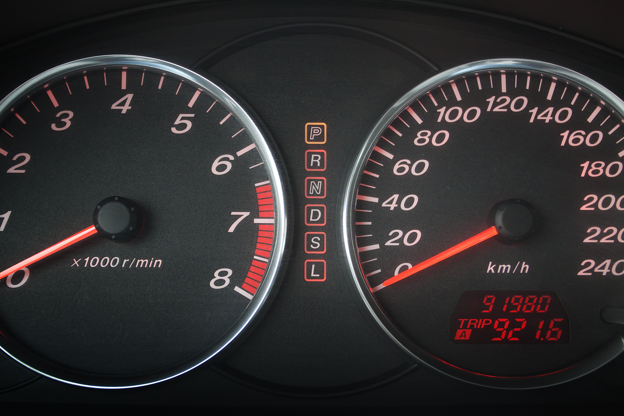 automobile speedometer and tachometer