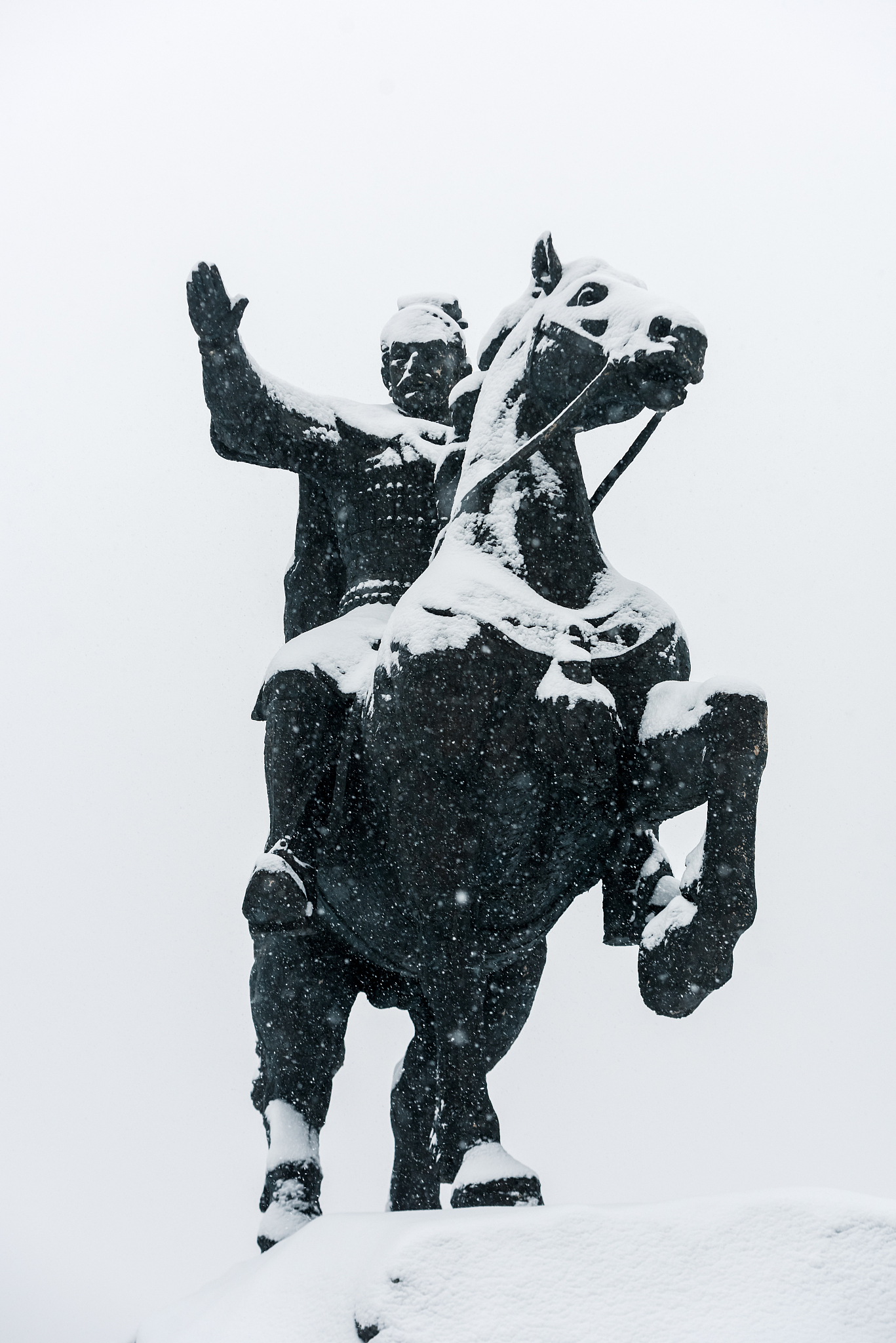 雪中的汉光武帝刘秀