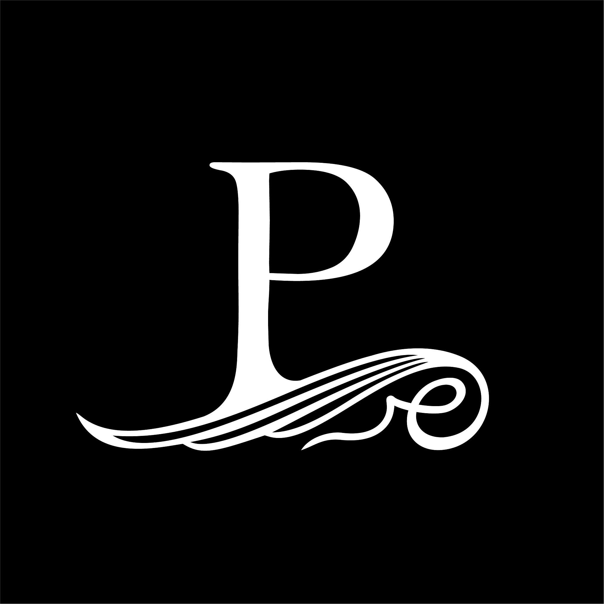 capital letter p for monograms emblems and logos