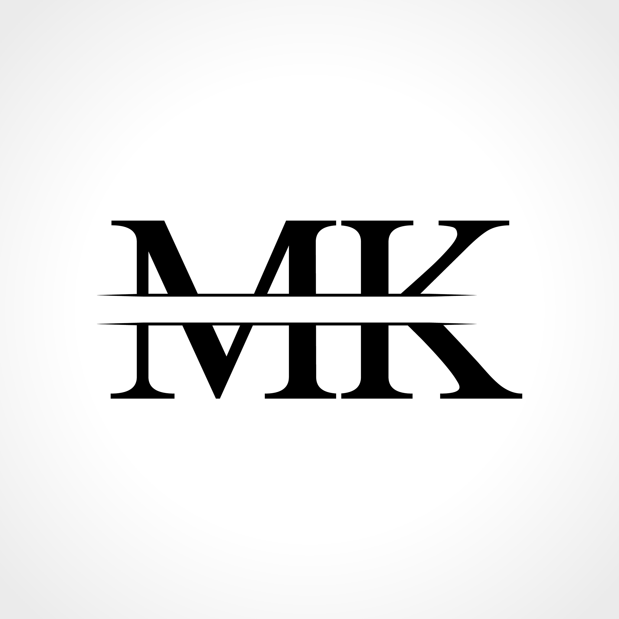 initial mk letter logo design template abstract