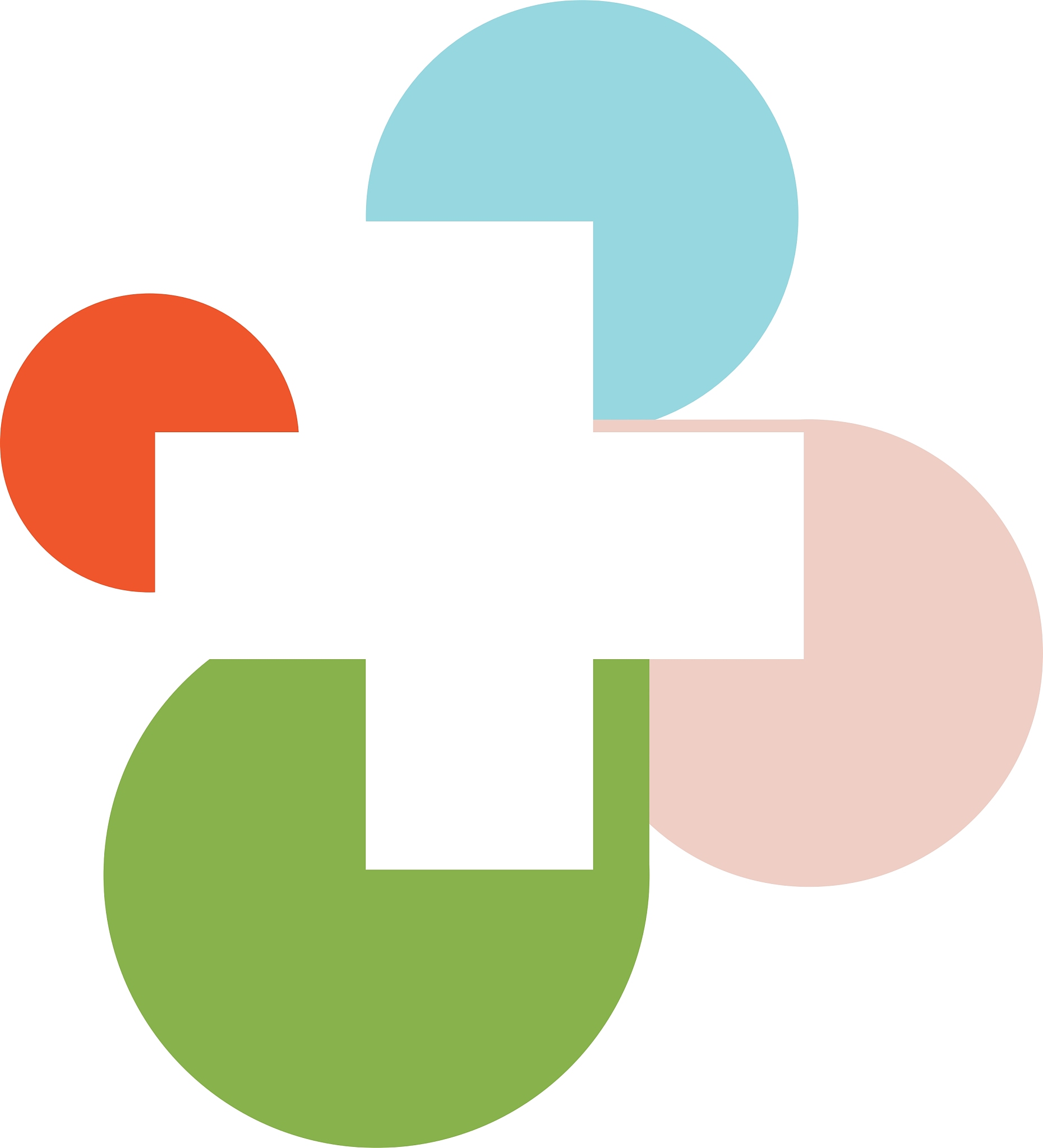 isolated abstract colorful cross round medical