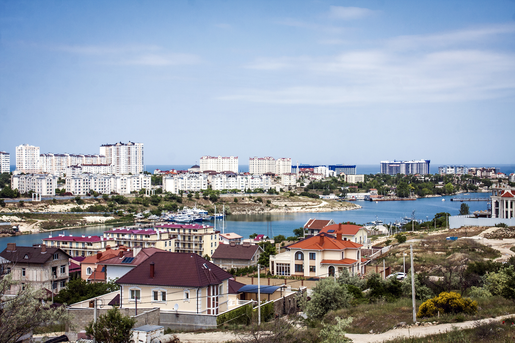 beautiful cityscape in the afternoon