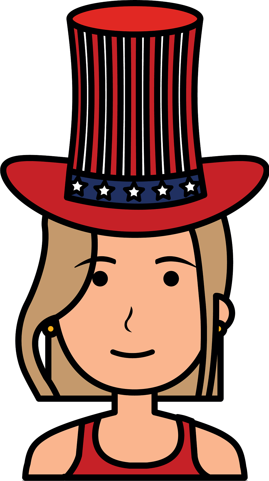 woman with usa hat