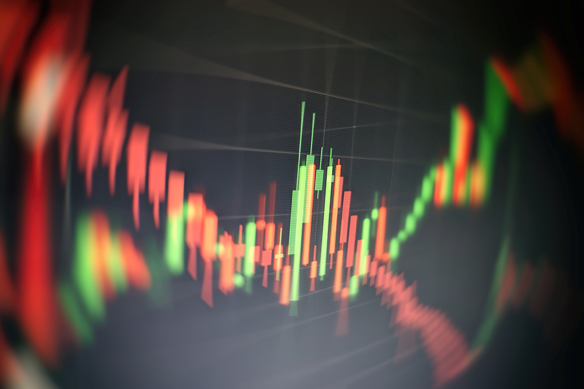 economic graph with diagrams on the stock market, for business a