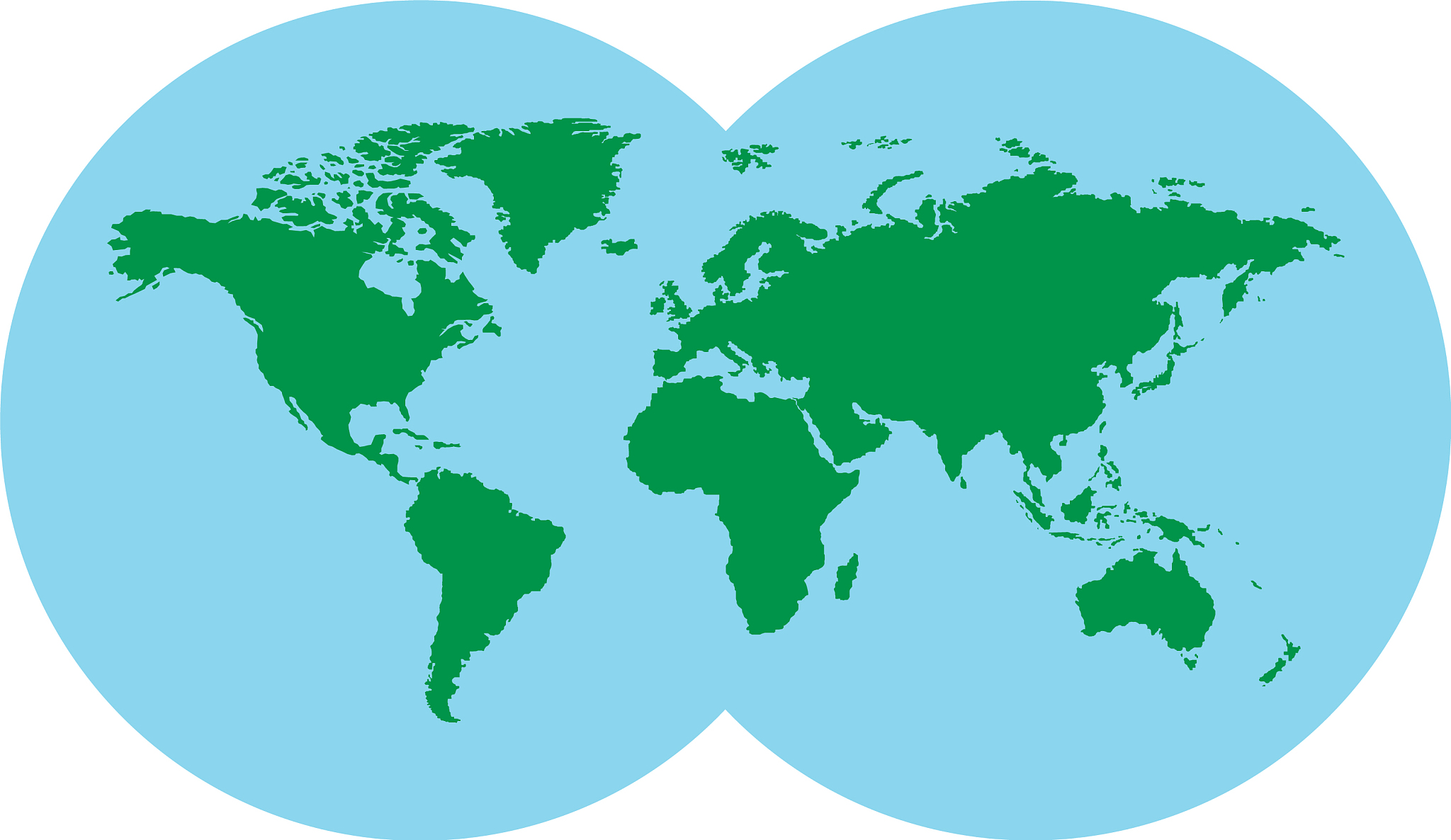 world map blue