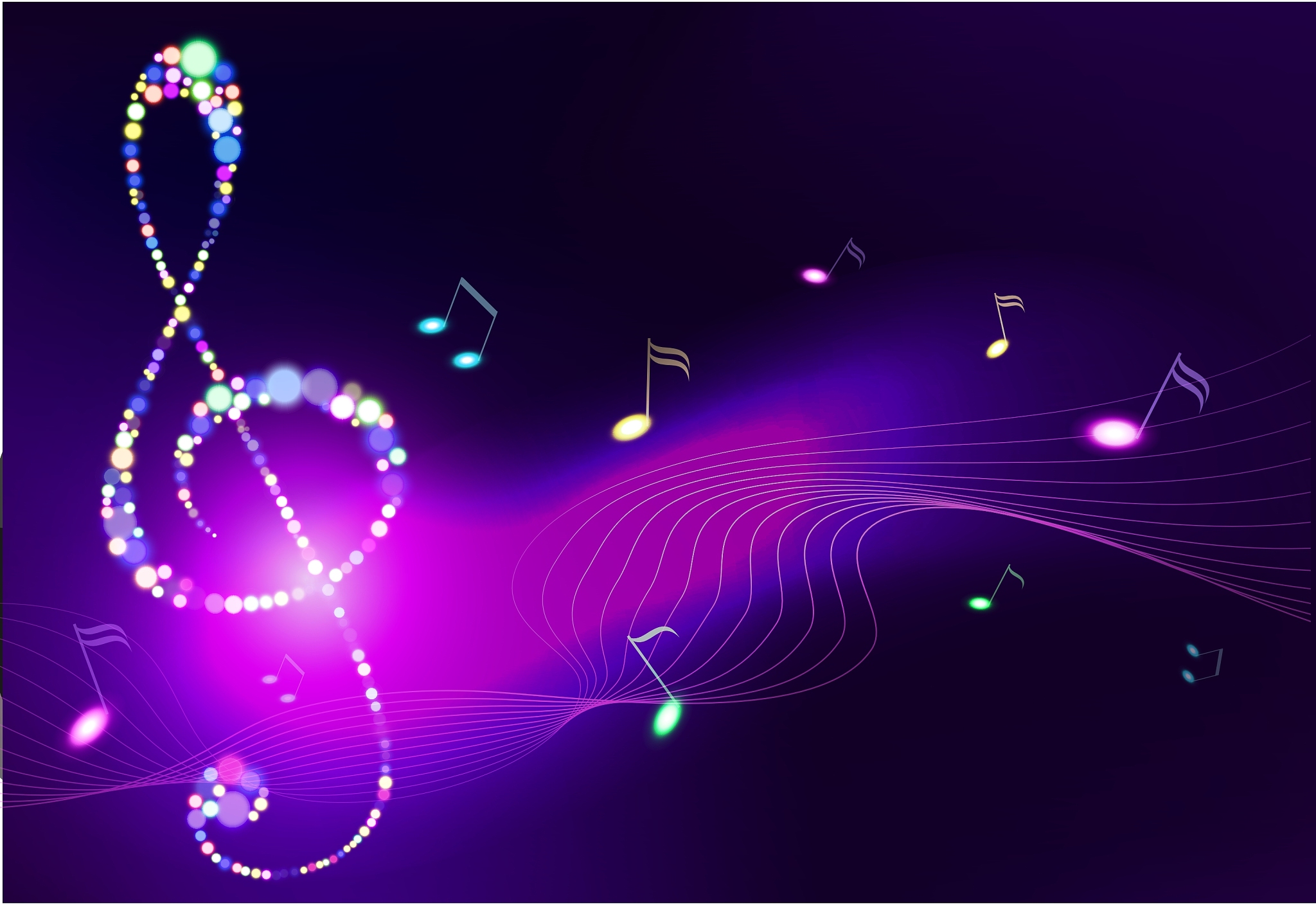 abstract background with music notes