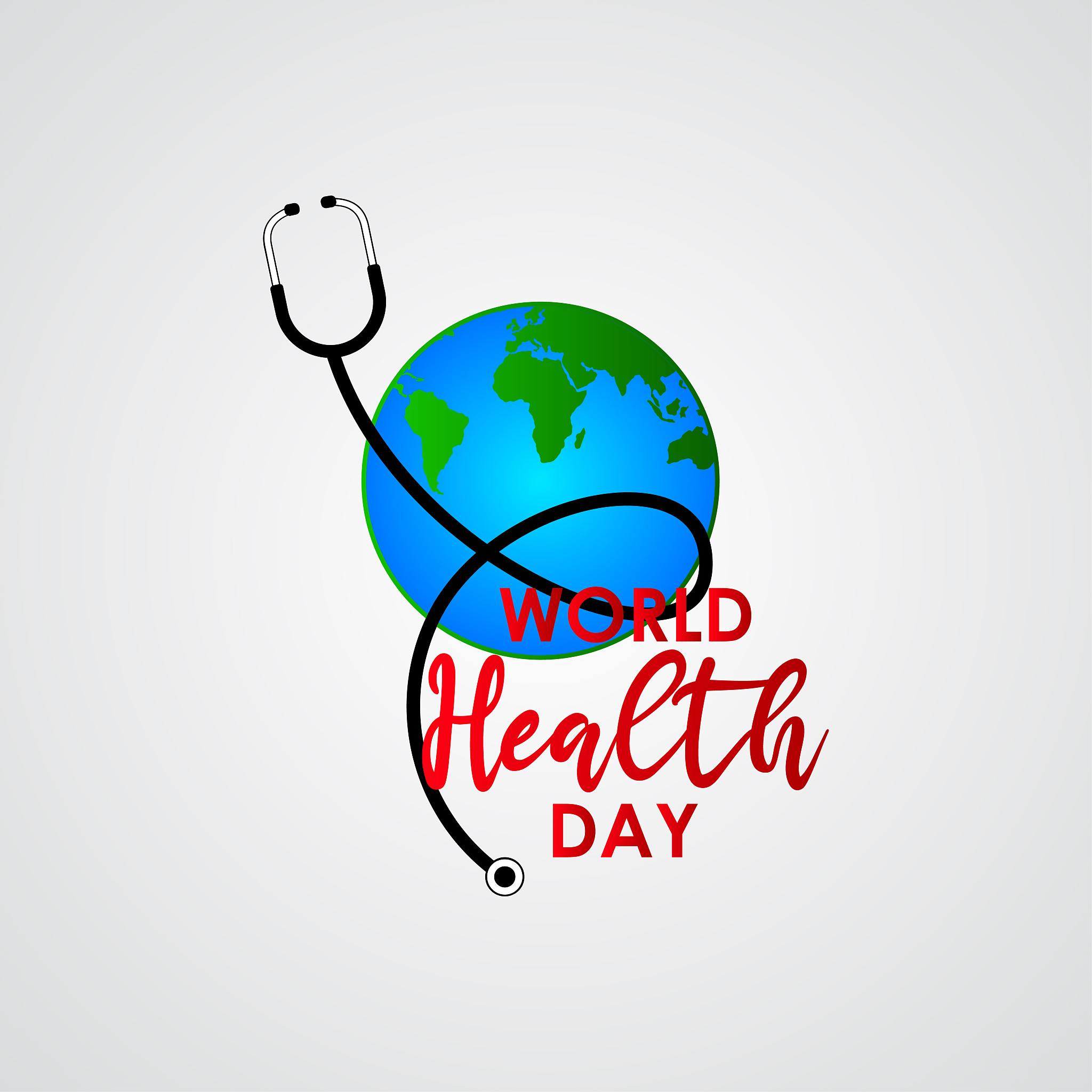 world health day celebration vector template design illustration