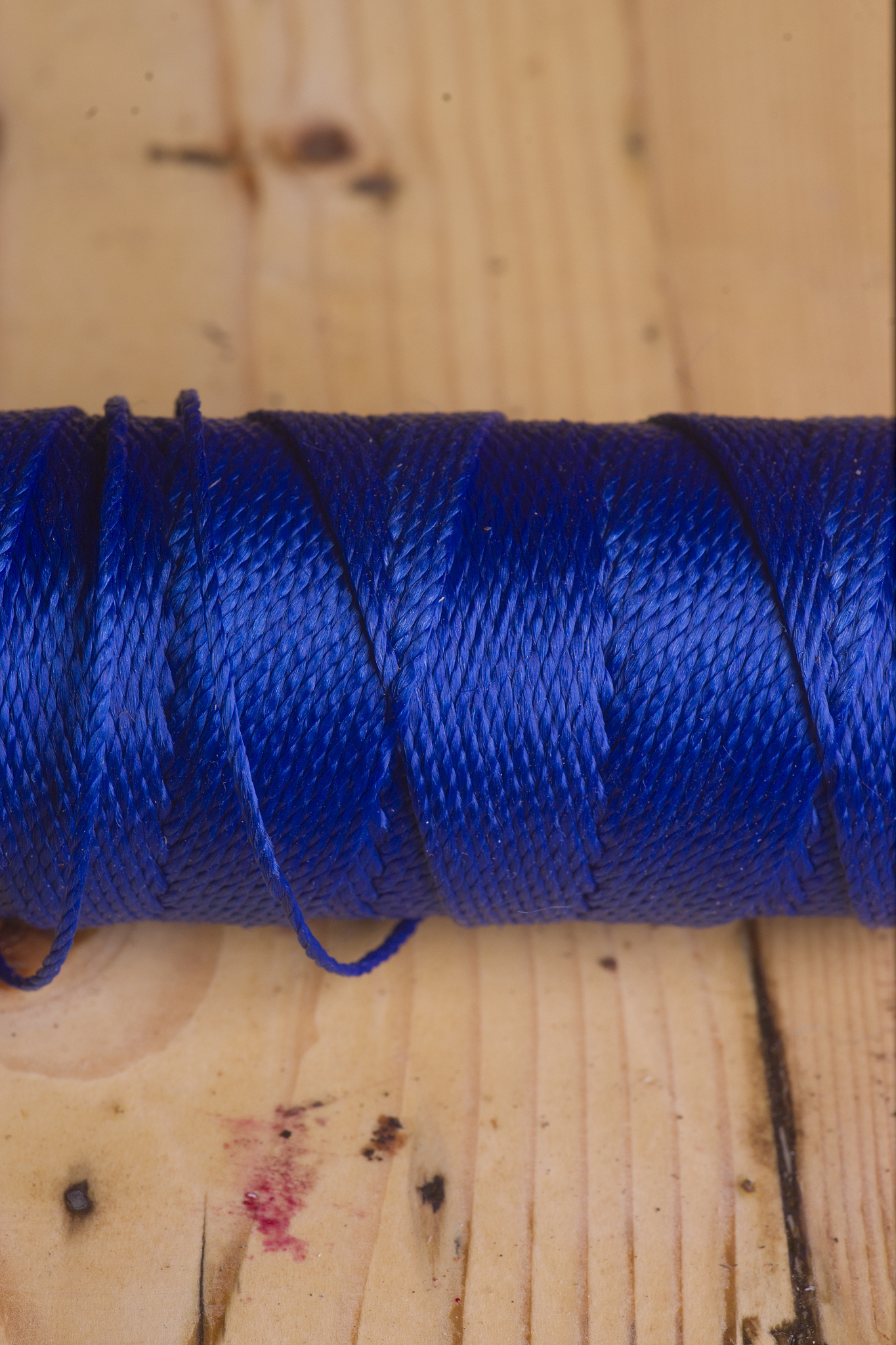 europe, portugal, 2018: view of roll of blue string roll of blue