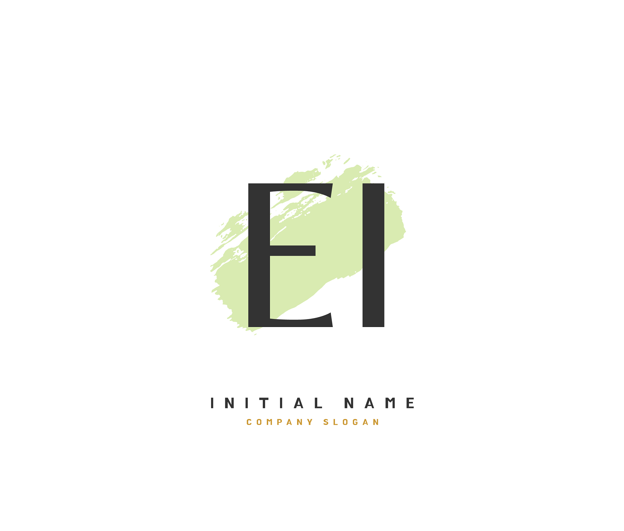 e i ei beauty initial logo handwriting logo of