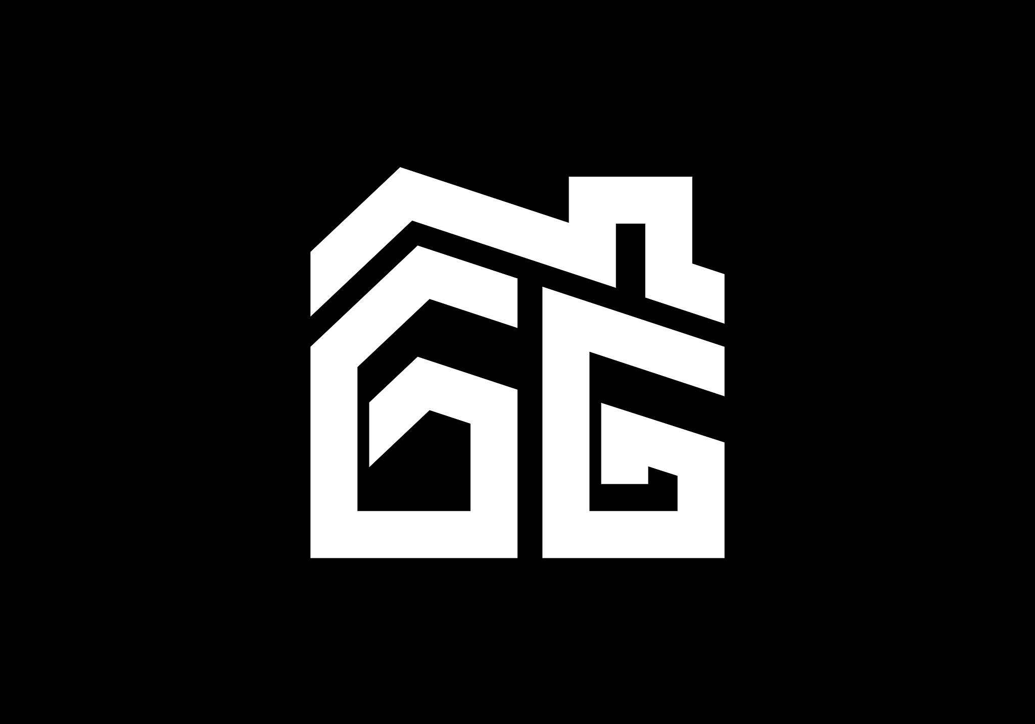 initial letter with the roof. real estate logo design concept.